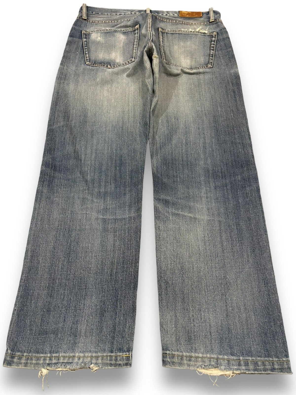 Jun Takahashi × Uniqlo × Vintage Vintage Uniqlo S002 Baggy Blue Washed Distressed Jeans Size US 34 / EU 50 - 2 Thumbnail