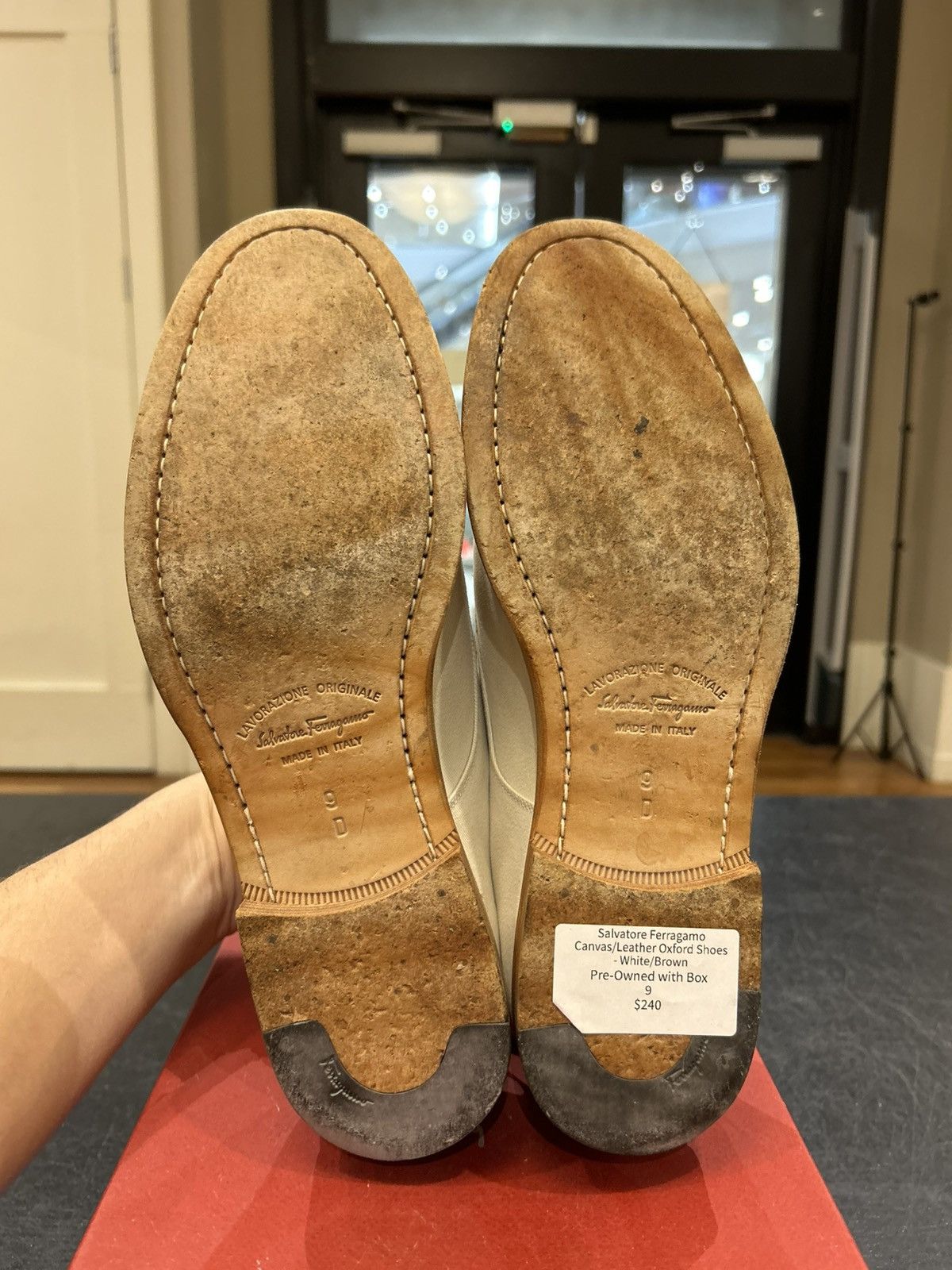 Salvatore Ferragamo Salvatore Ferragamo Canvas/Leather Oxford Shoes Size US 9 / EU 42 - 5 Thumbnail