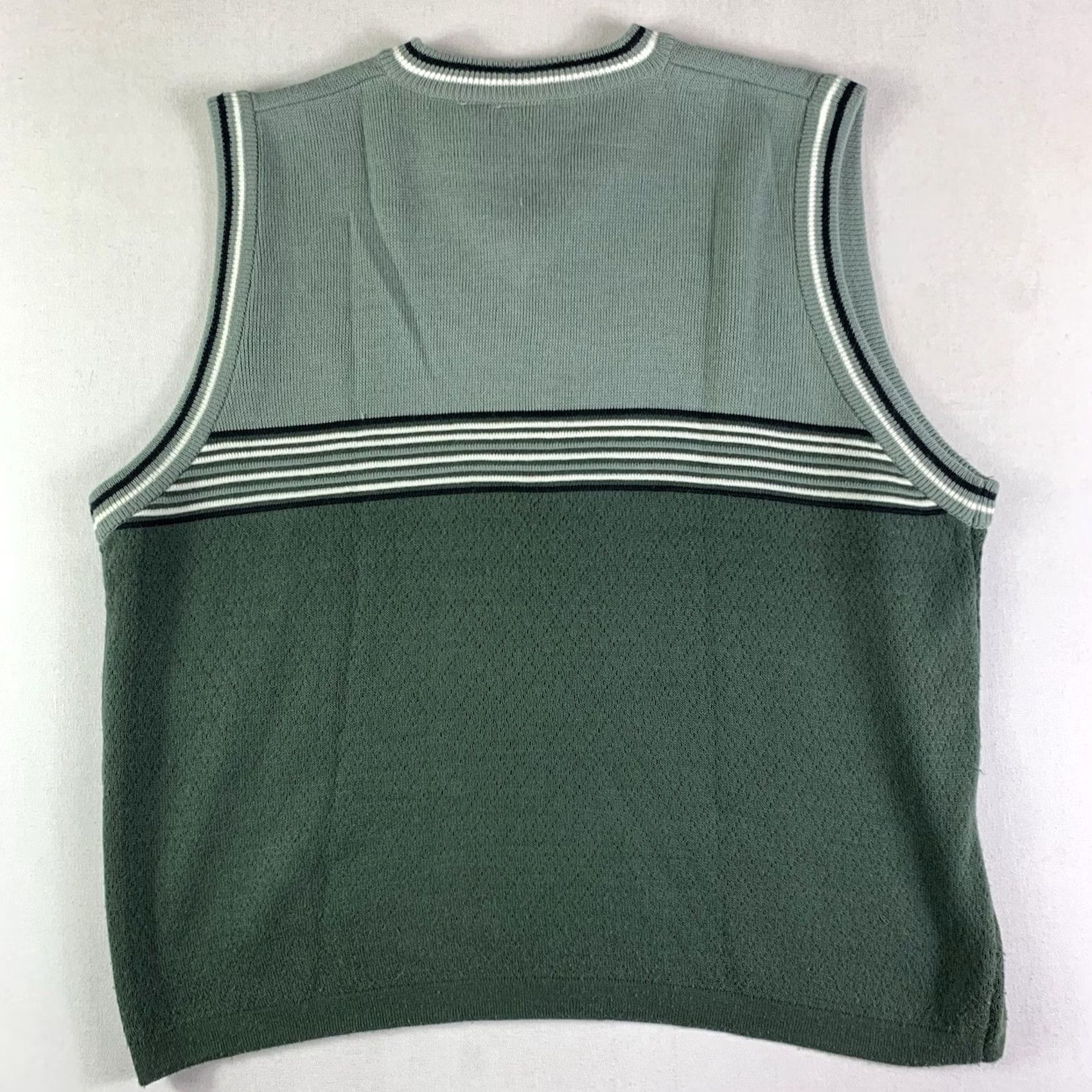 Anchor Blue Vtg Anchor Blue Sweater Vest 90s Mens XL Green/Gray Clueless Y2K Size US XL / EU 56 / 4 - 5 Thumbnail