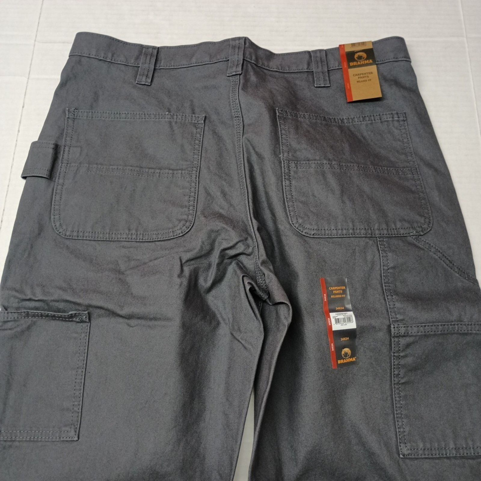 Other Brahma Work Carpenter Pants Men's Size 34x34 Gray Relaxed Size US 34 / EU 50 - 8 Thumbnail