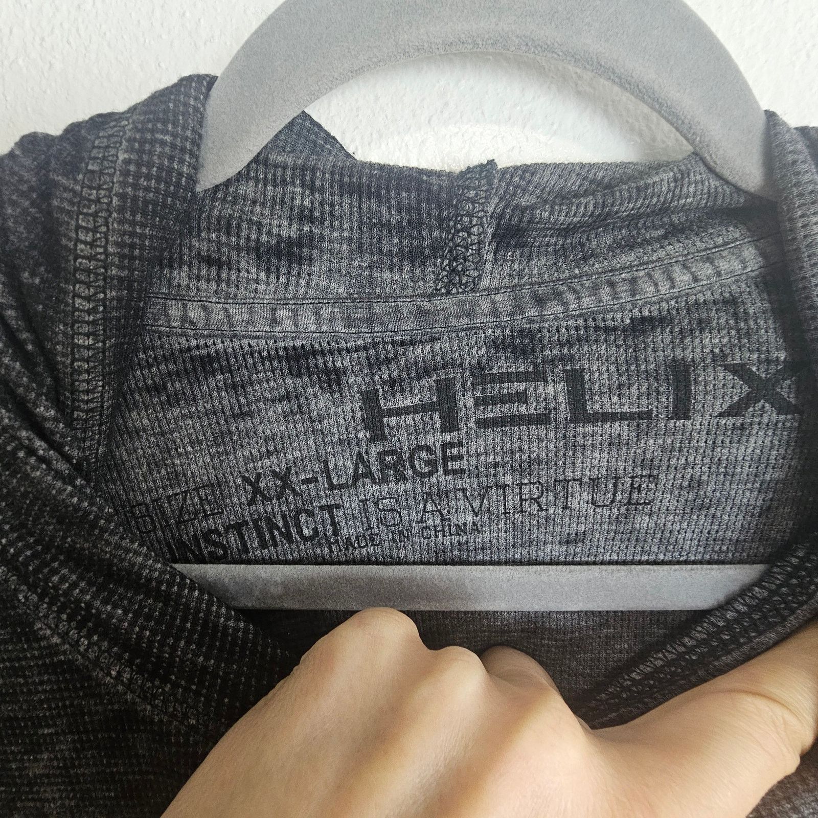 Helix Helix Mens Shirt Skull Hooded Grunge Y2K Exreme Fighter XXL Size US XXL / EU 58 / 5 - 6 Thumbnail