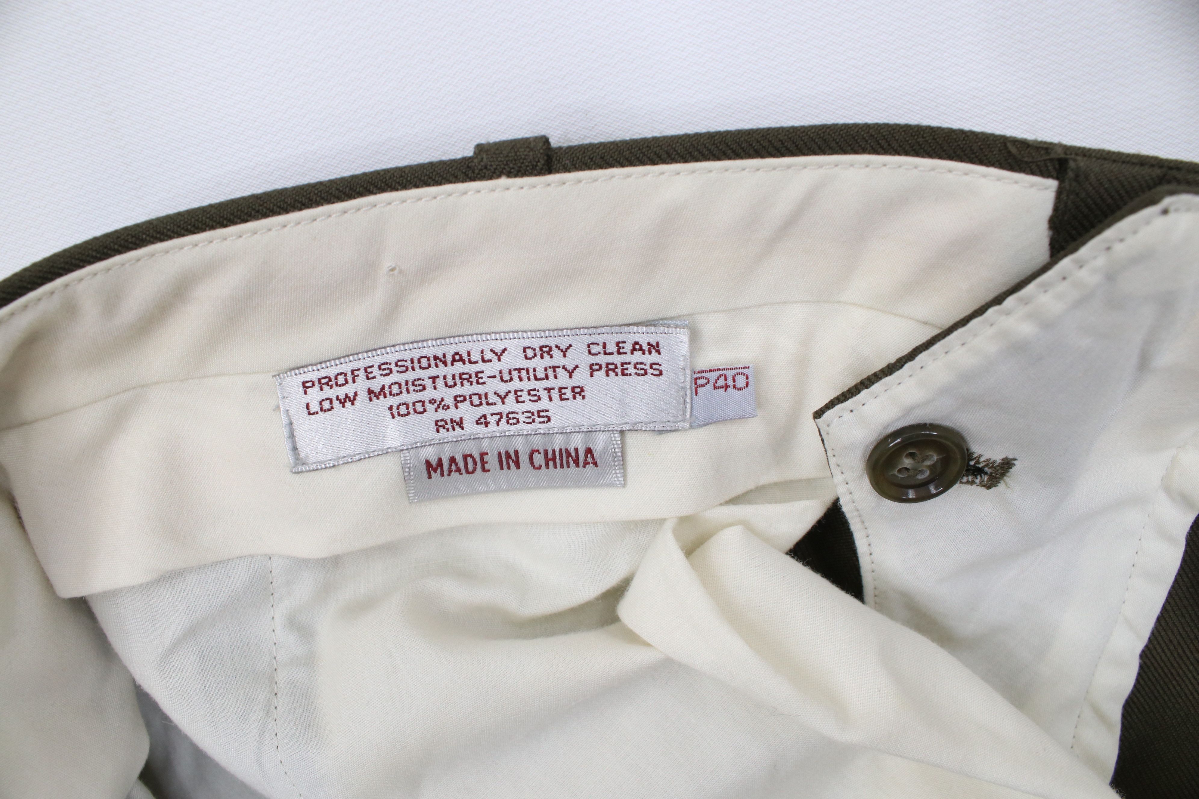 Vintage Vintage 90s Streetwear Wide Leg Chino Pants Olive Green Size US 40 / EU 56 - 8 Thumbnail