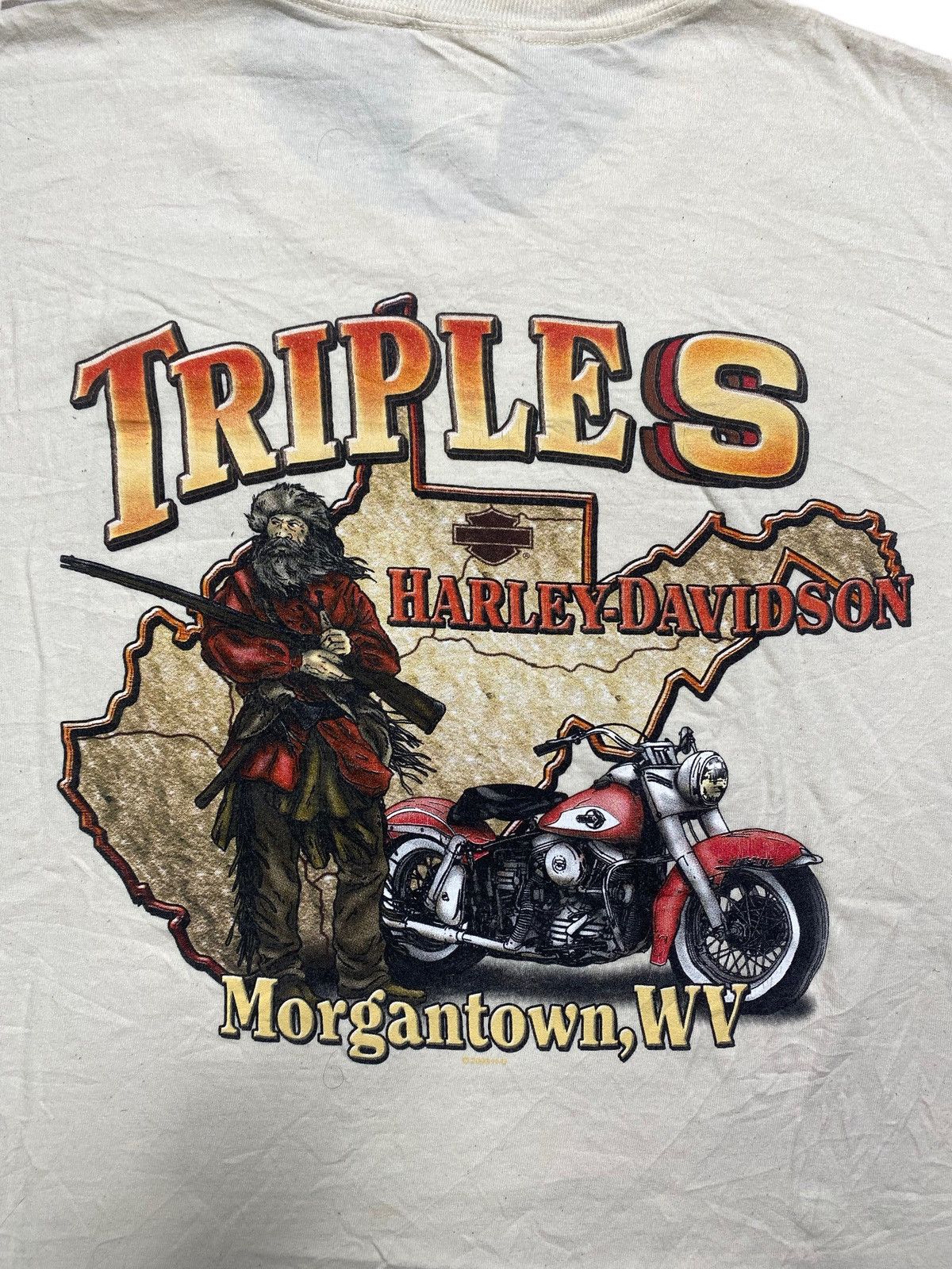 Harley Davidson VINTAGE HARLEY DAVIDSON TRIPLE S MORGANTOWN WV Size US XL / EU 56 / 4 - 10 Thumbnail