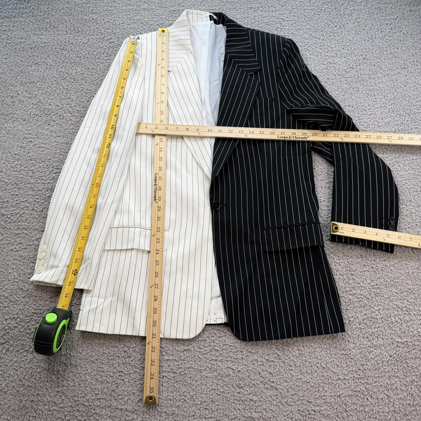Other I.am.gia Venom Split Tone Pinstripe Blazer Mens 38R Jacket Size 38R - 3 Thumbnail