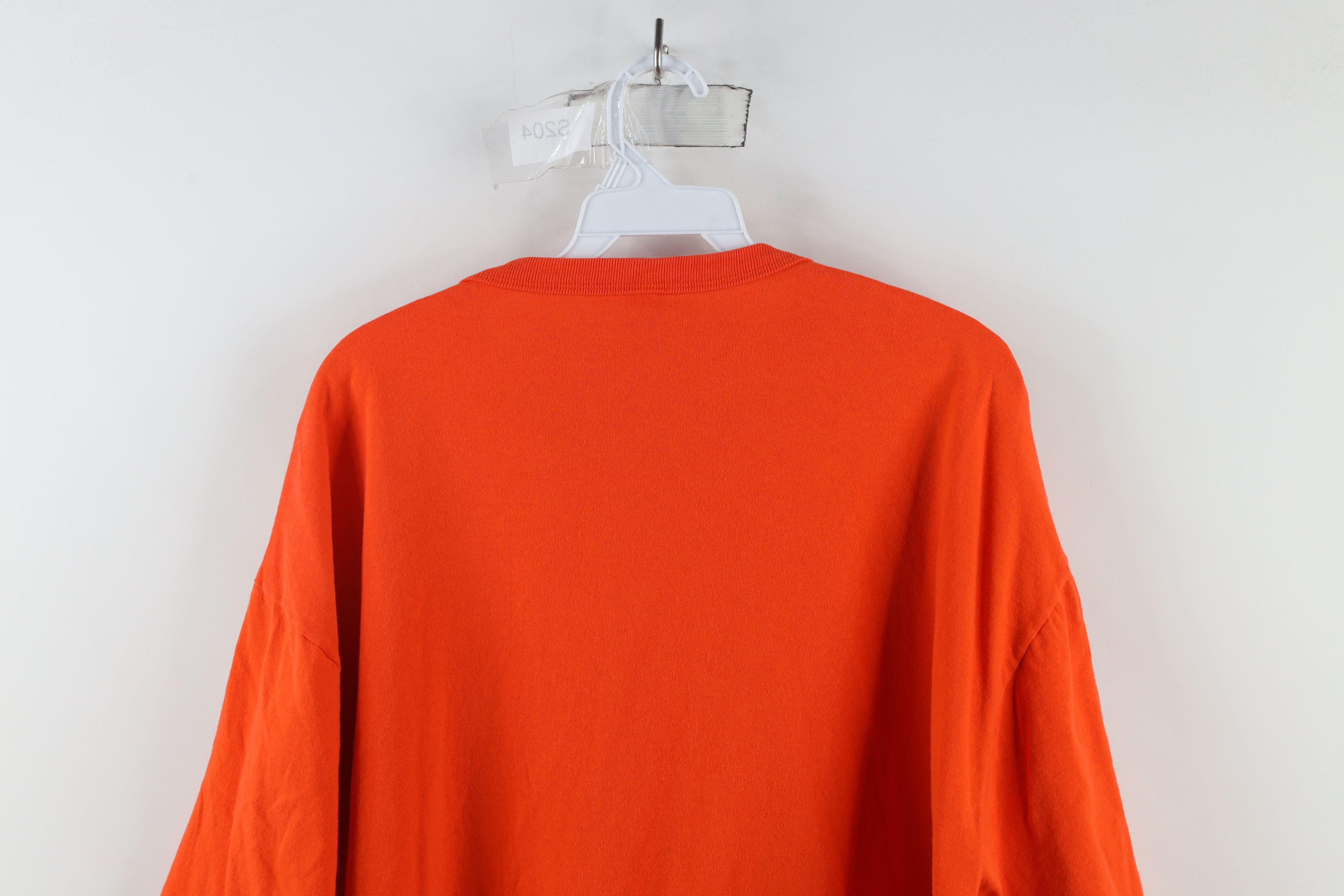 Russell Athletic × Vintage Vintage 90s Russell Athletic Blank Cotton T-Shirt Orange Size US XL / EU 56 / 4 - 9 Thumbnail