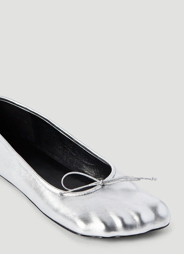 Balenciaga Balenciaga Fetish Metallic Ballerina Flat Size US 7.5 / IT 37.5 - 9 Thumbnail