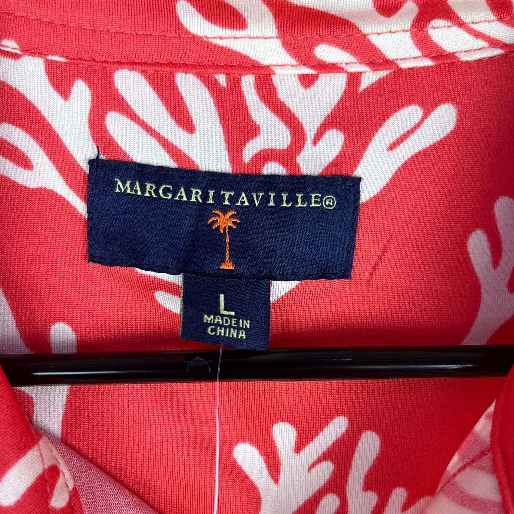 Vintage Margaritaville Mens Shirt Button-Down Short Sleeve Deep Sea Coral Reef Pattern UPF +50 Large Size US L / EU 52-54 / 3 - 6 Thumbnail