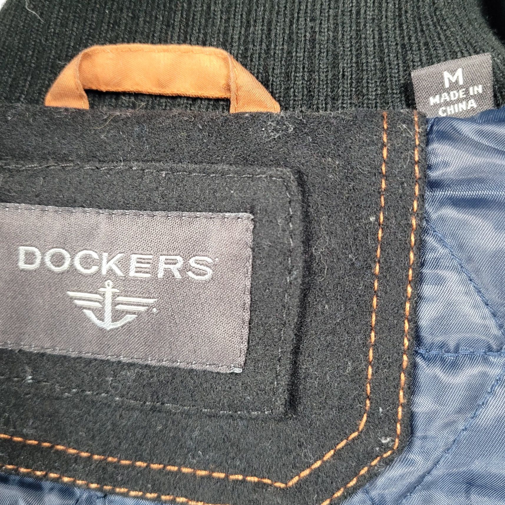 Dockers DOCKERS Coat Wool Blend Black Hooded Insulated Zip Toggle Cuffs Knit Collar Mid-Length Men M Size US M / EU 48-50 / 2 - 3 Thumbnail