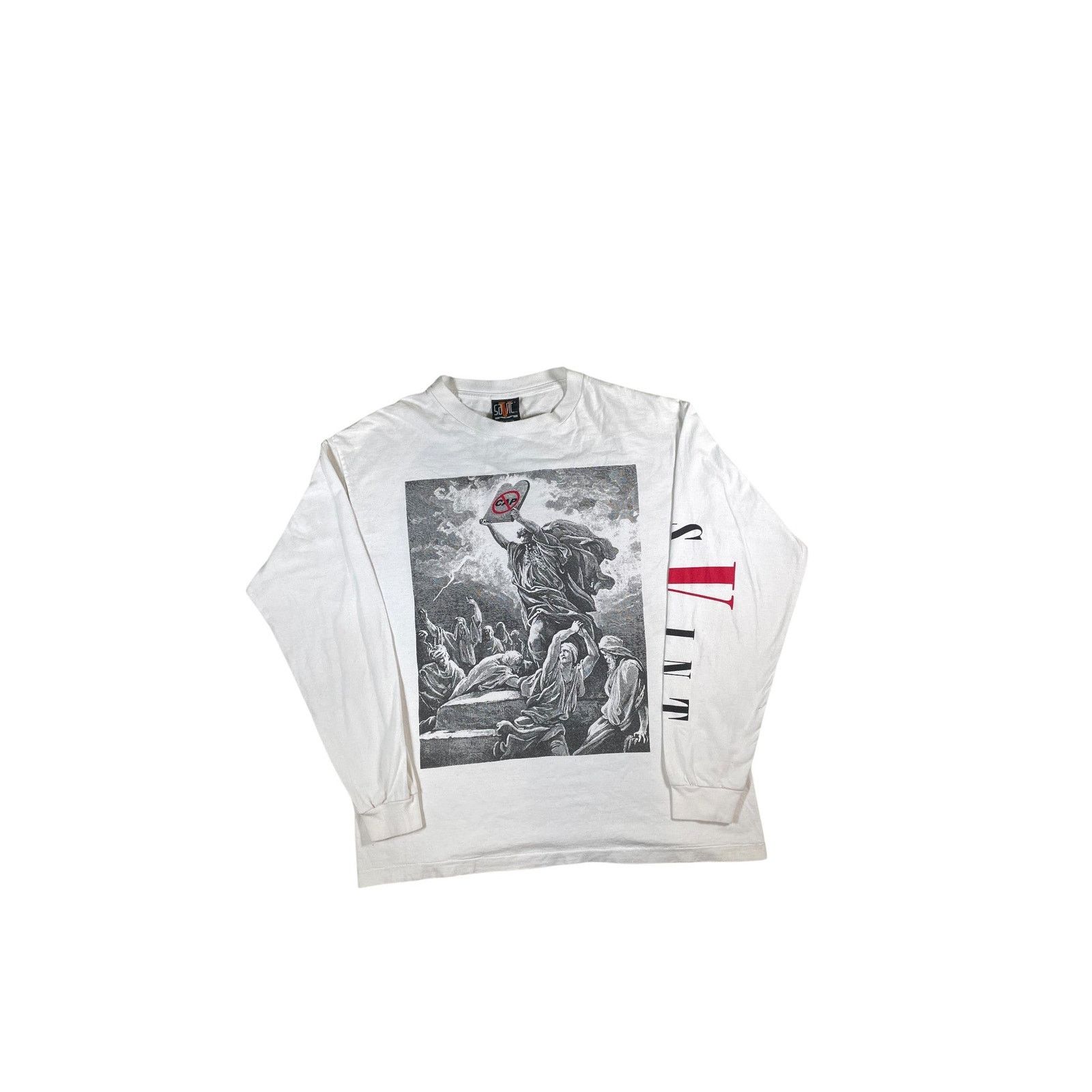 Saint Michael Saint Michael x Vlone 'RIP Jesus' White Tee Size US L / EU 52-54 / 3 - 1 Thumbnail