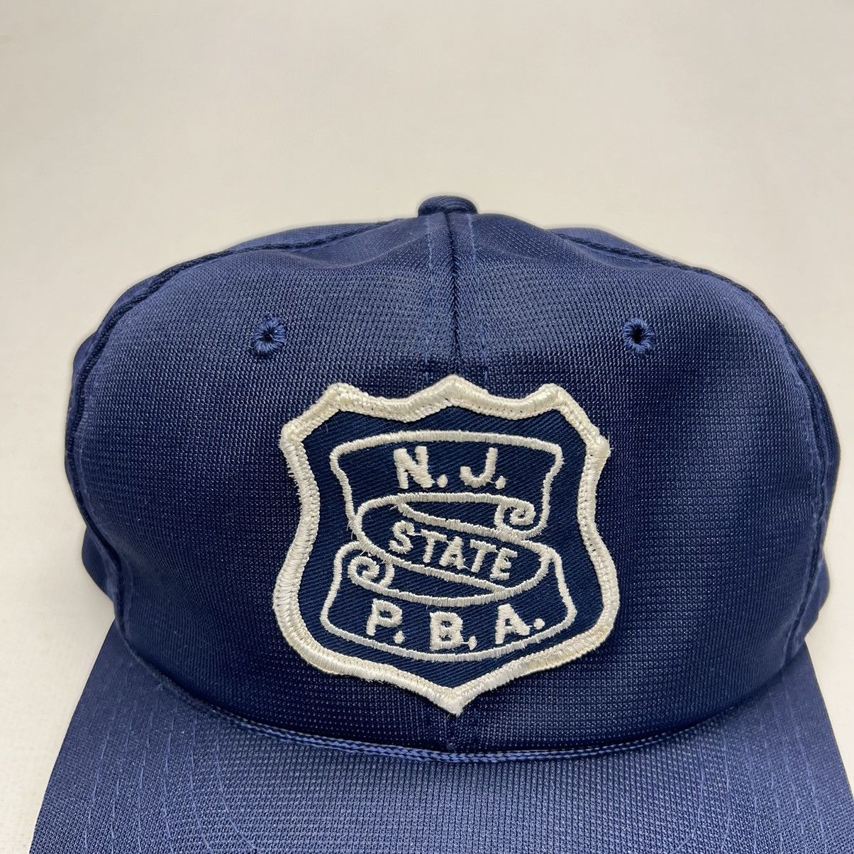 Vintage NJ State PBA Hat Blue New Jersey Trucker Snap Back Logo Cap Size ONE SIZE - 3 Thumbnail