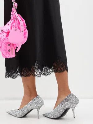 Balenciaga o1y0625 Spike Heel Pumps in Silver Size US 8 / IT 38 - 5 Thumbnail