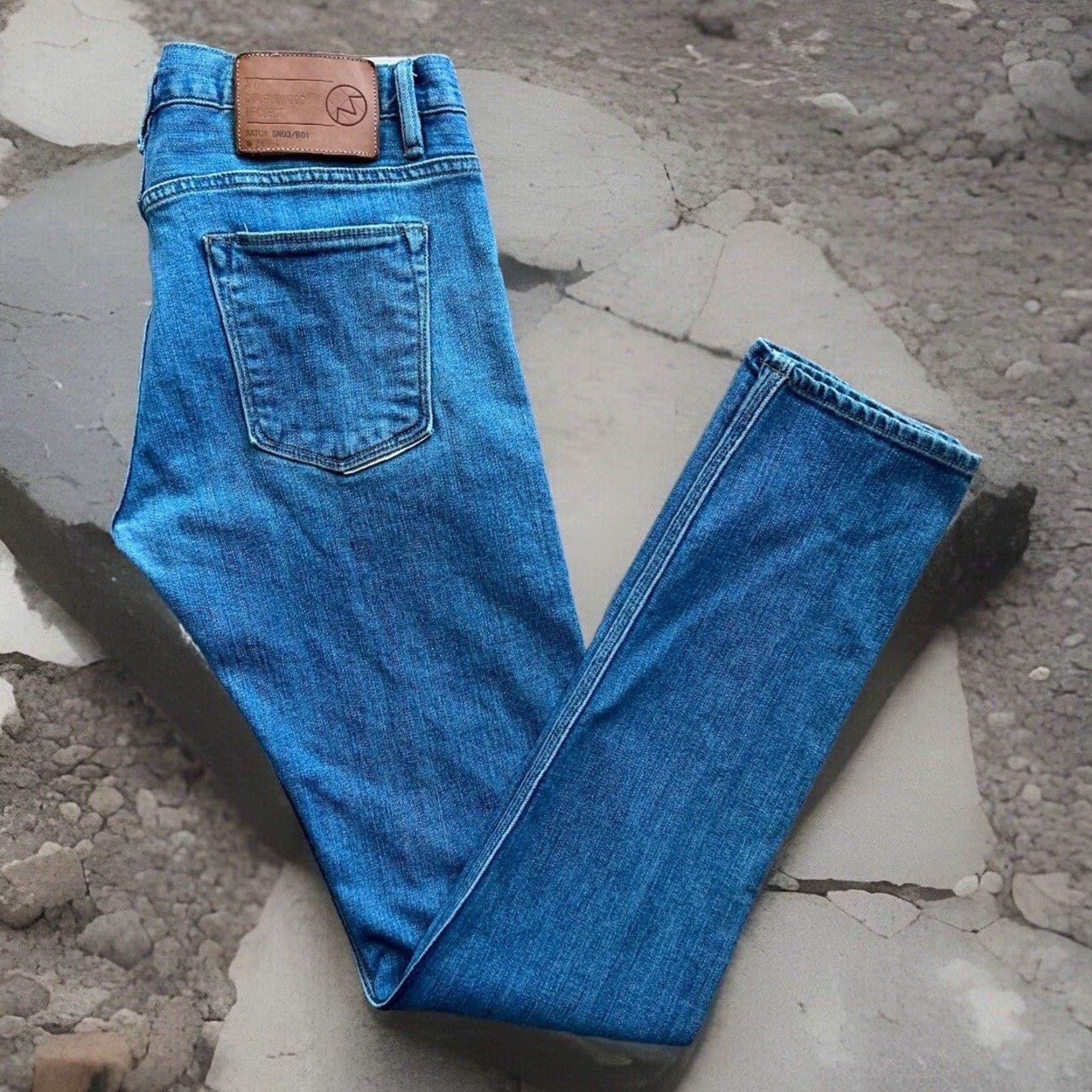 Y/Project VINTAGE Doublewood Project Jeans 33 Slim Straight Denim Blue 33 Casual Streetwear Men 501 500 Series Western Southwestern USA New York Size US 33 - 2 Thumbnail