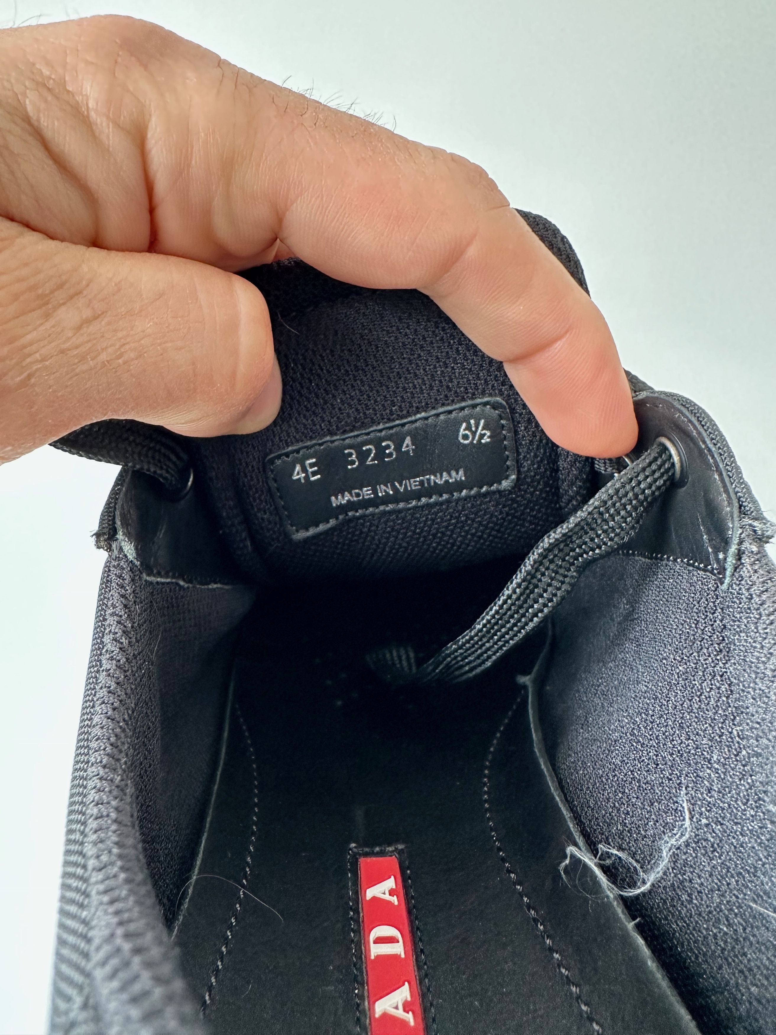 Prada PRADA SNEAKERS SHOES nylon black linea rossa Size US 7.5 / EU 40-41 - 9 Thumbnail