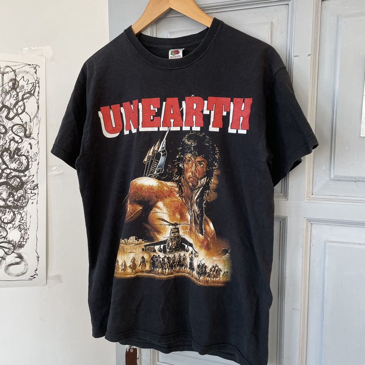 Vintage Vintage 90’s Rambo Unearth Sylvester Stallone Movie Tee Size US M / EU 48-50 / 2 - 1 Thumbnail