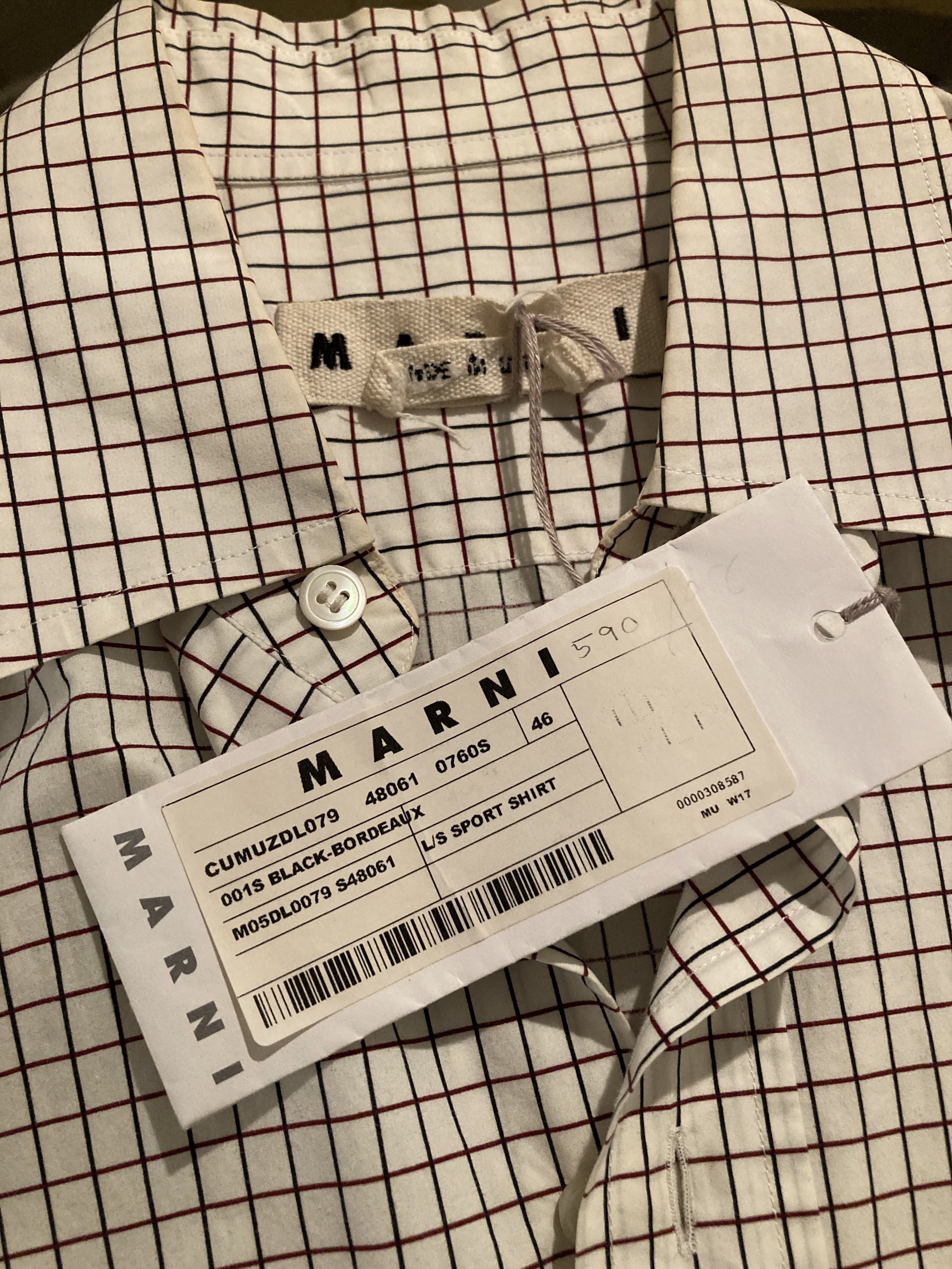 Marni Checked Button-Up Dress Shirt Size US S / EU 44-46 / 1 - 3 Thumbnail