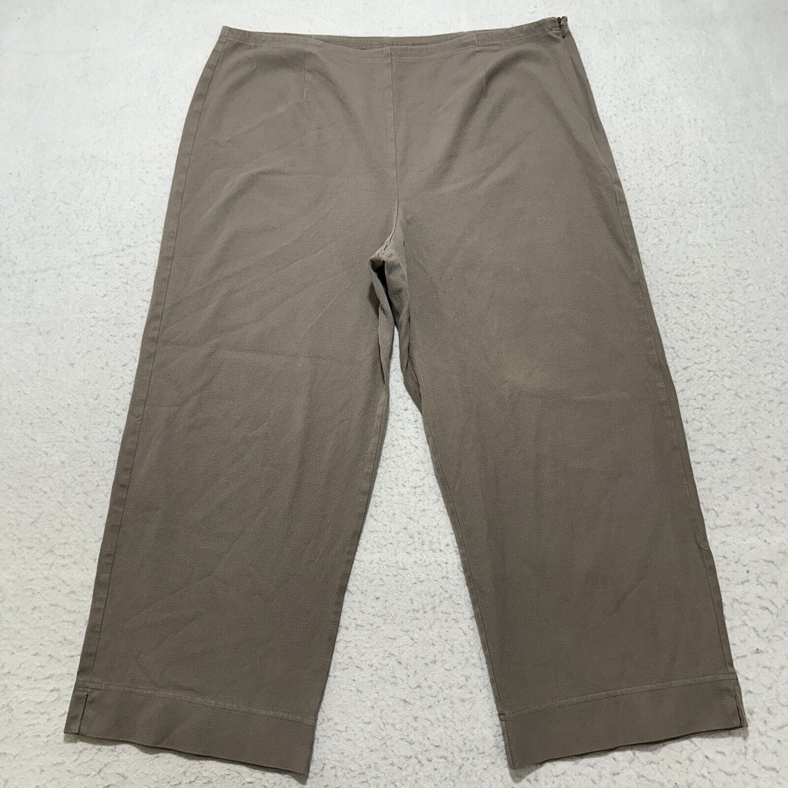 Chicos Chico's Design Large Brown High Rise Capri Pants (34x21) Size 34" / US 12 / IT 48 - 1 Thumbnail