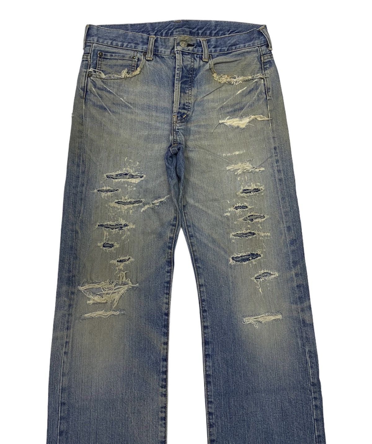Takeo Kikuchi RARE🔥ARCHIVE TAKEO KIKUCHI DISTRESSED DENIM JEANS Size US 31 - 5 Thumbnail