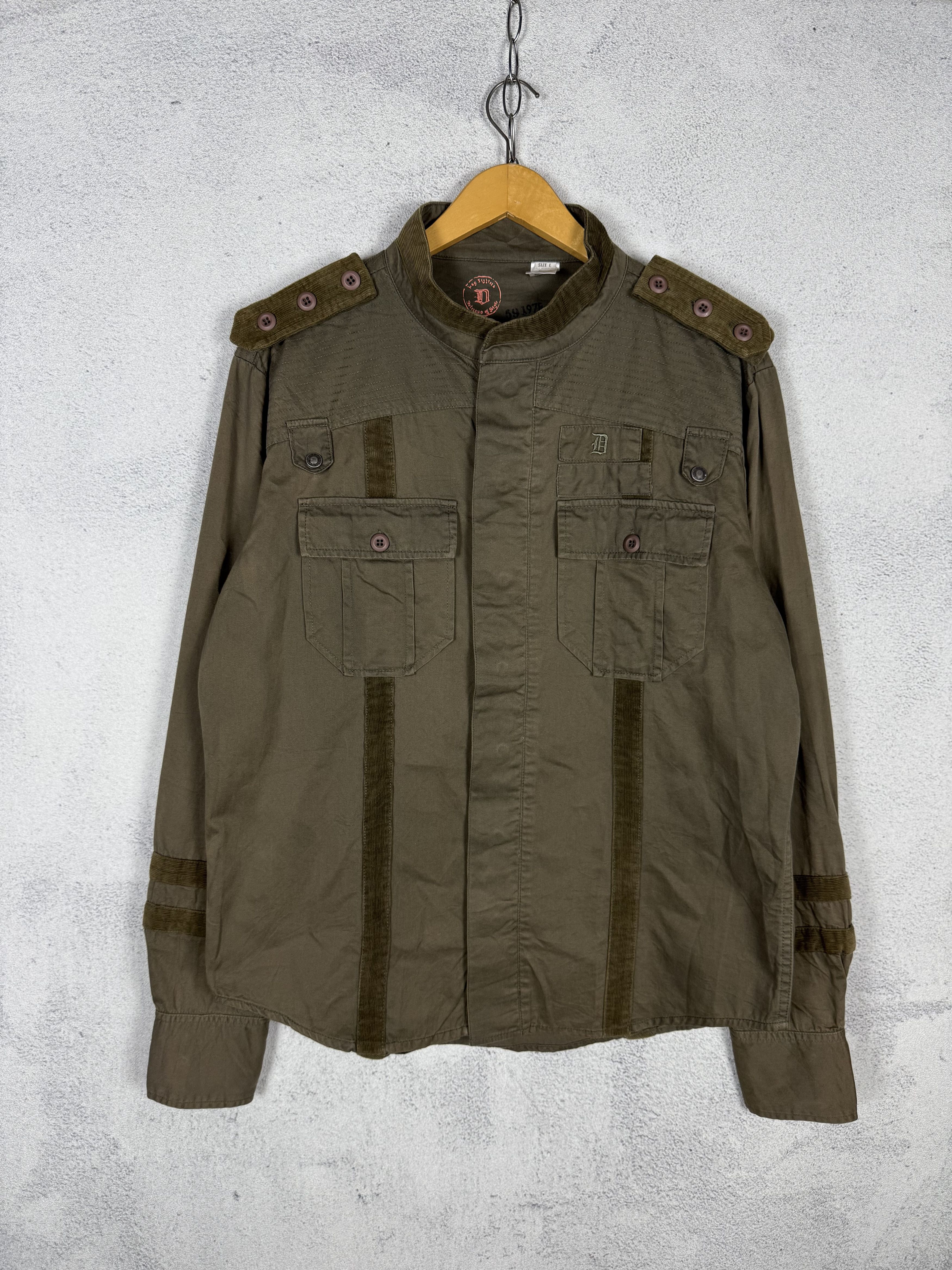 Diesel Y2K Diesel Army Military Shirt Size US L / EU 52-54 / 3 - 3 Thumbnail