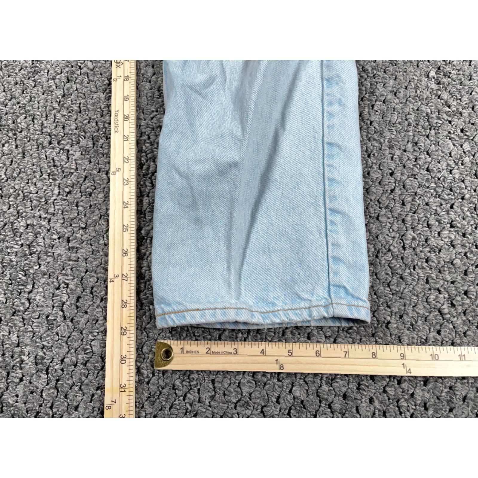 Denime VINTAGE Mustang 90s Tapered Leg Jeans Men’s 40 x 29 Light Blue Denim USA Classic Grunge Size US 40 / EU 56 - 5 Thumbnail