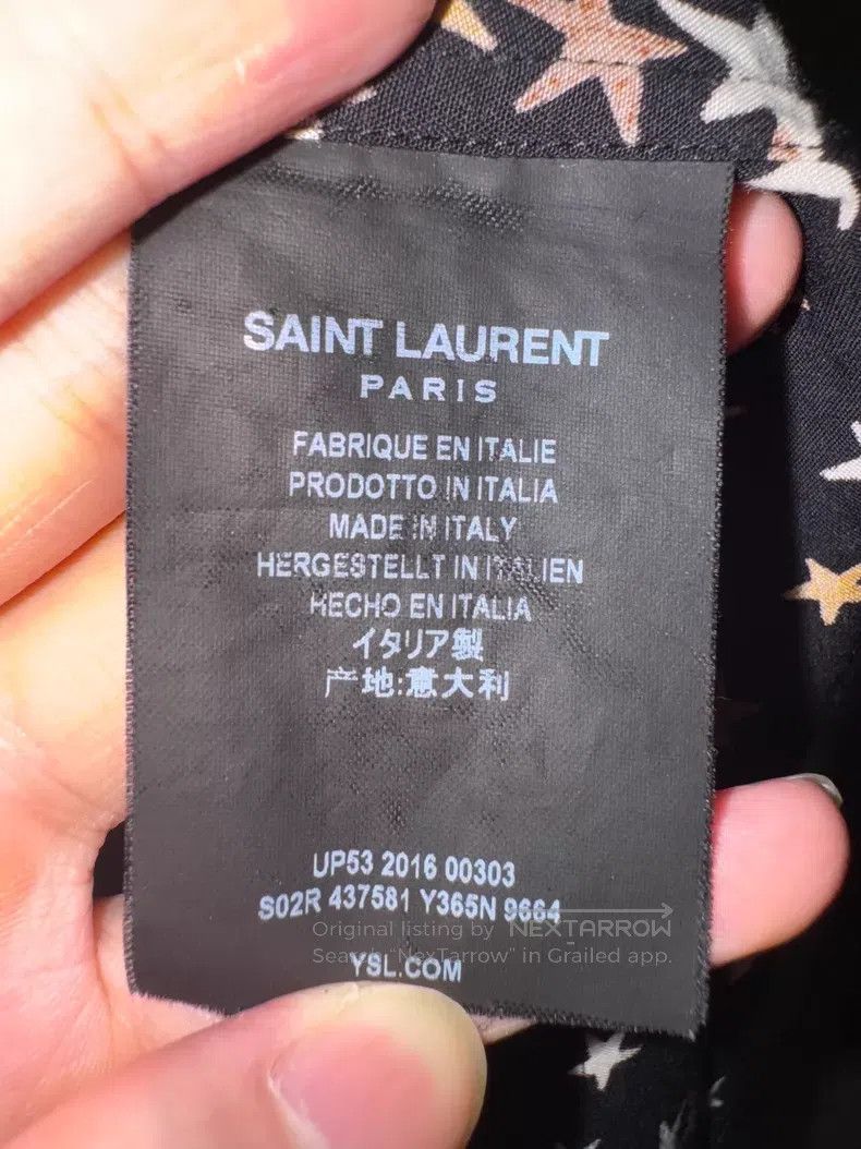 Saint Laurent Paris Saint Laurent Paris Size 39 Viscose All-over Star Black an Size US L / EU 52-54 / 3 - 7 Thumbnail