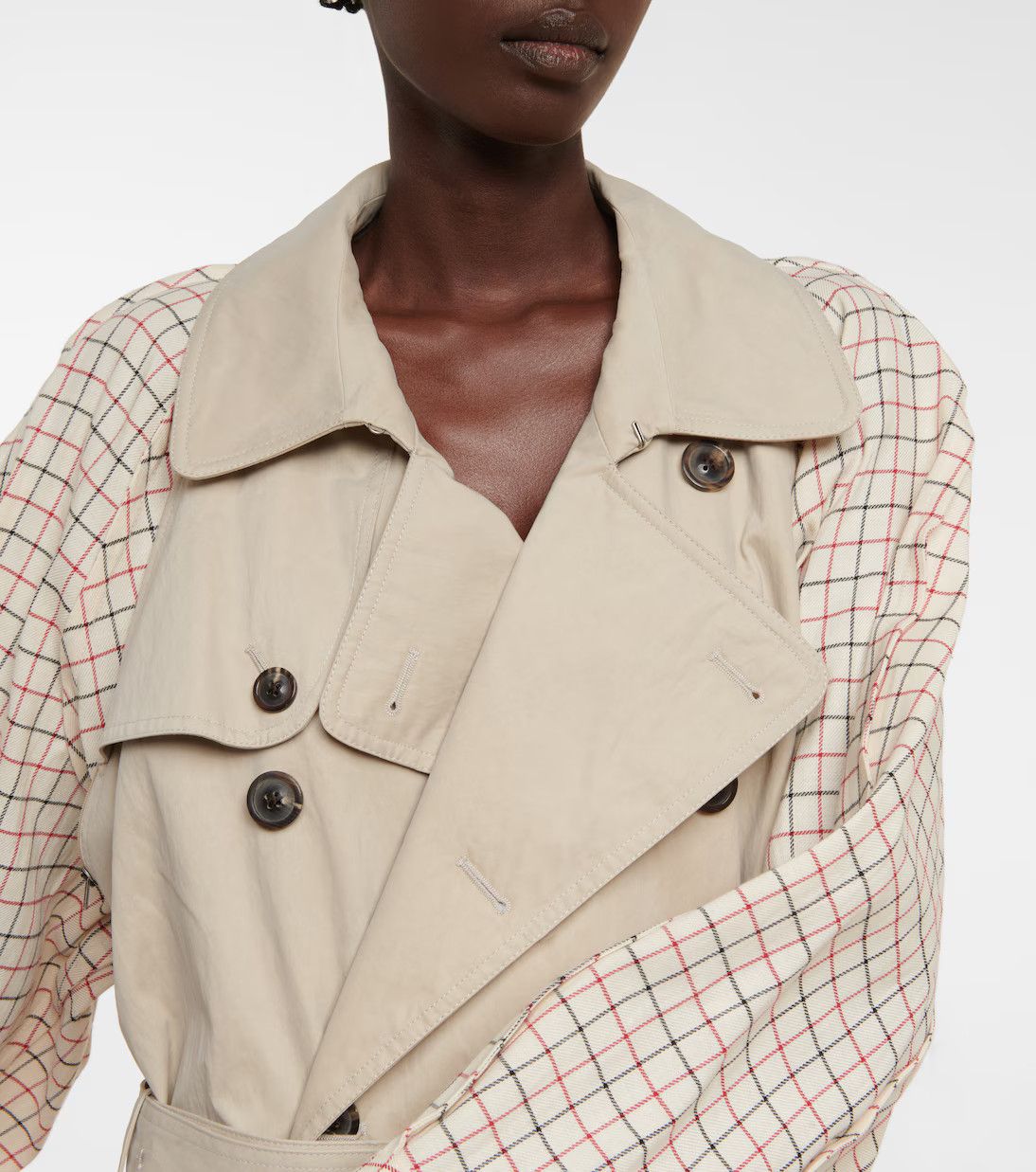 Maison Margiela o1y0625 Checked Coat in Beige Size XL / US 12-14 / IT 48-50 - 4 Thumbnail
