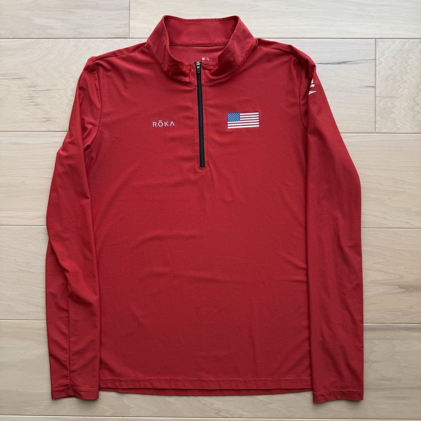 Other Roka 1/4 Zip Pullover Women's Large Red Lightweight USA Size L / US 10 / IT 46 - 2 Thumbnail