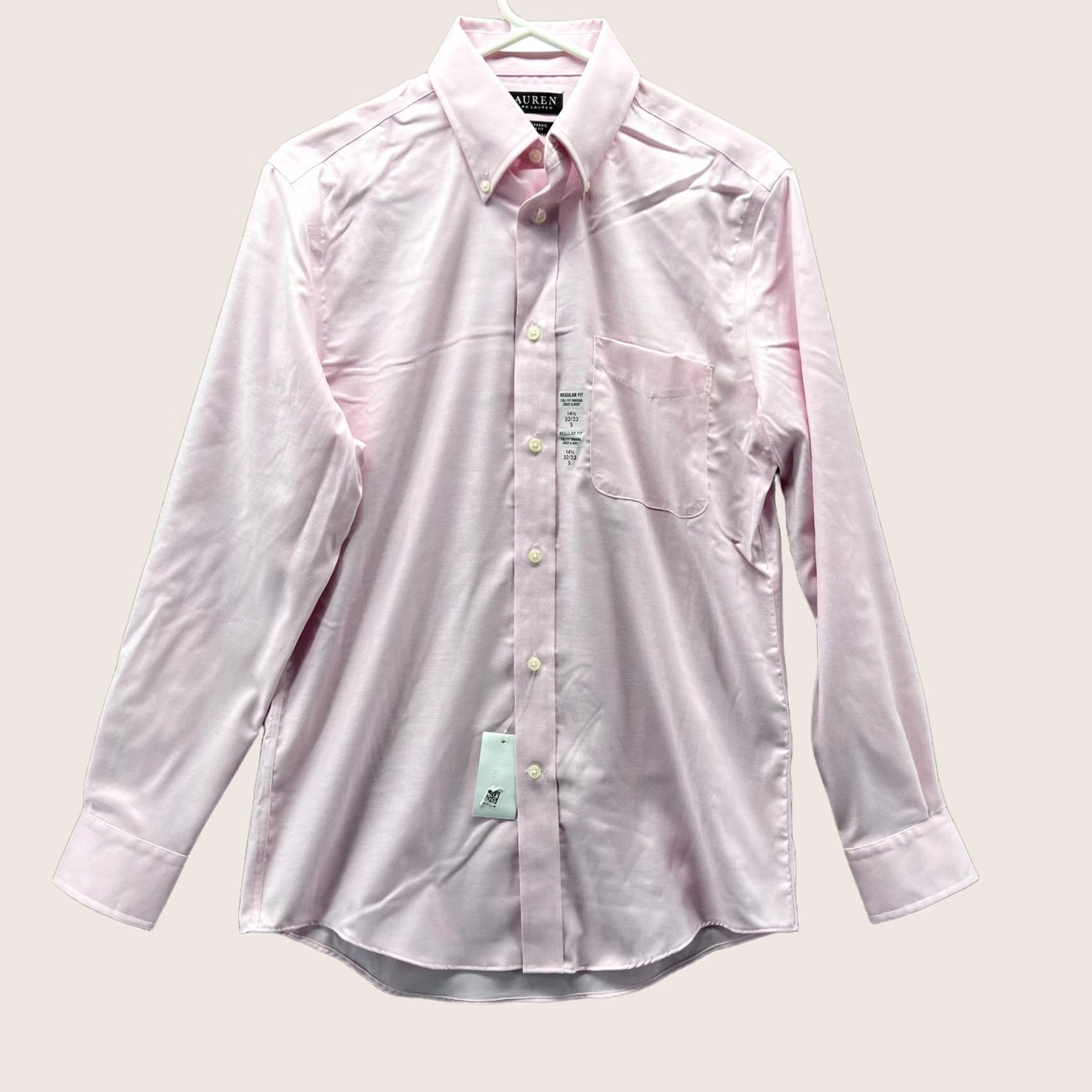 Ralph Lauren Lauren Ralph Lauren Dress Shirt Men 14.5 32/33 Pink Stretch Button-Down Shetland Shirt Size 40R - 1 Thumbnail