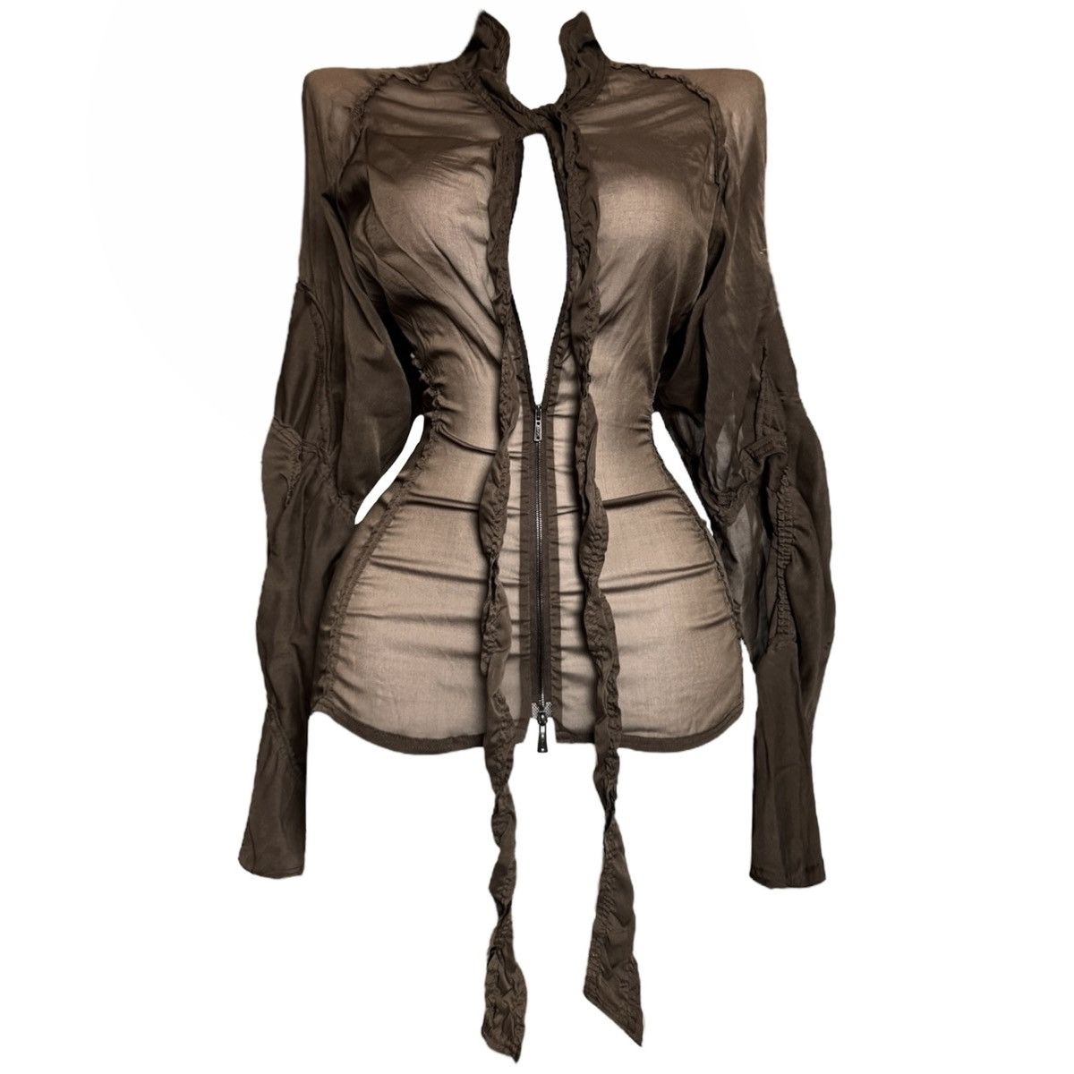 Saint Laurent Paris × Yves Saint Laurent Runway Spring 2002 Tom ford for YSL blouse Size S / US 4 / IT 40 - 1 Thumbnail