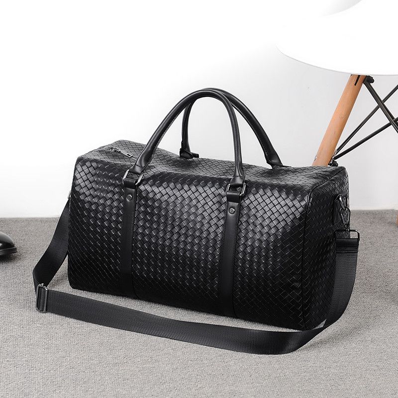 Japanese Brand × Vintage Outdoor retro woven travel duffle bag pu leather Size ONE SIZE - 1 Thumbnail