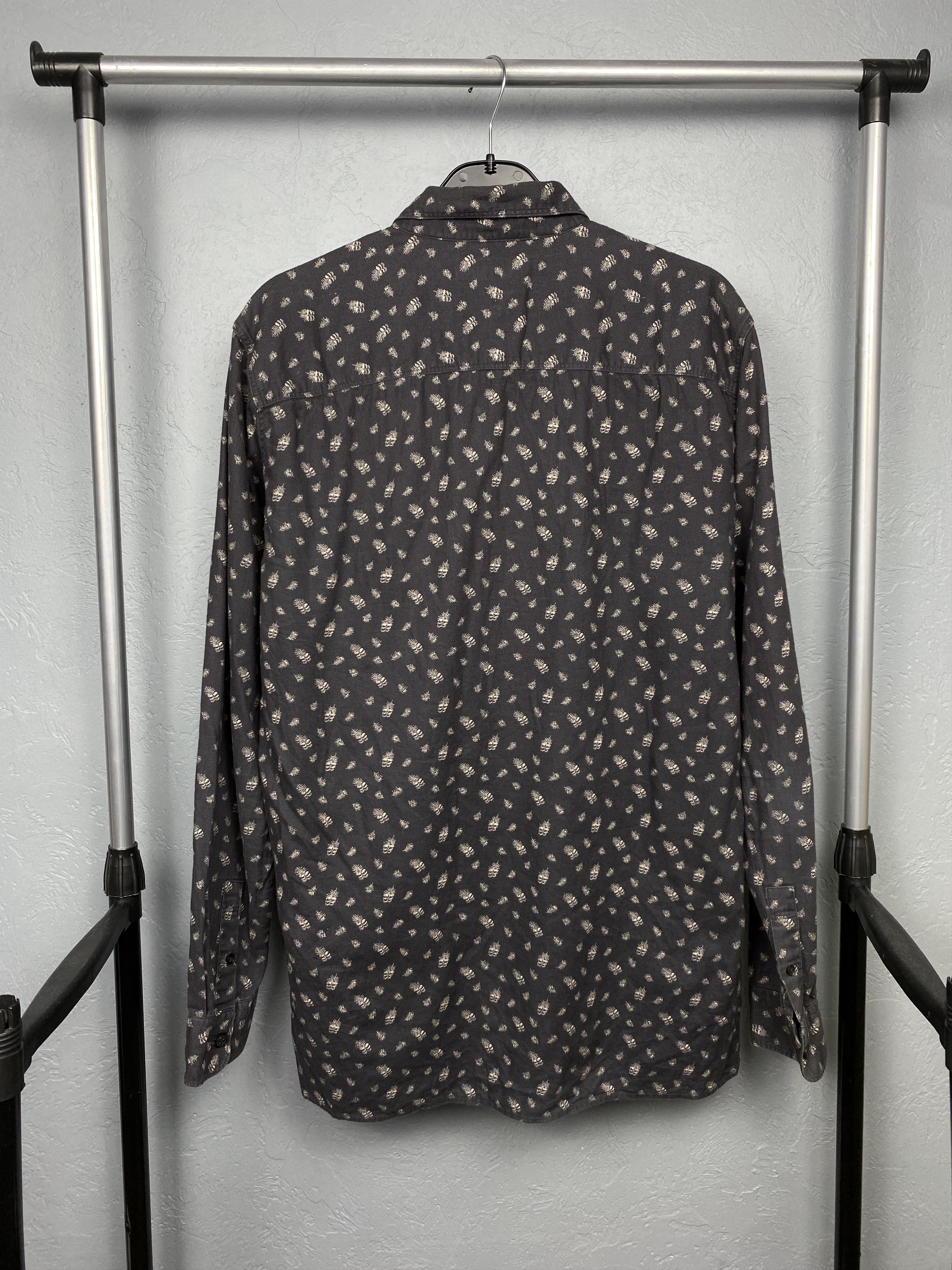 Allsaints Allsaints Pinehurst Mens Flannel Printed Long Sleeve Shirt Size US XL / EU 56 / 4 - 6 Thumbnail