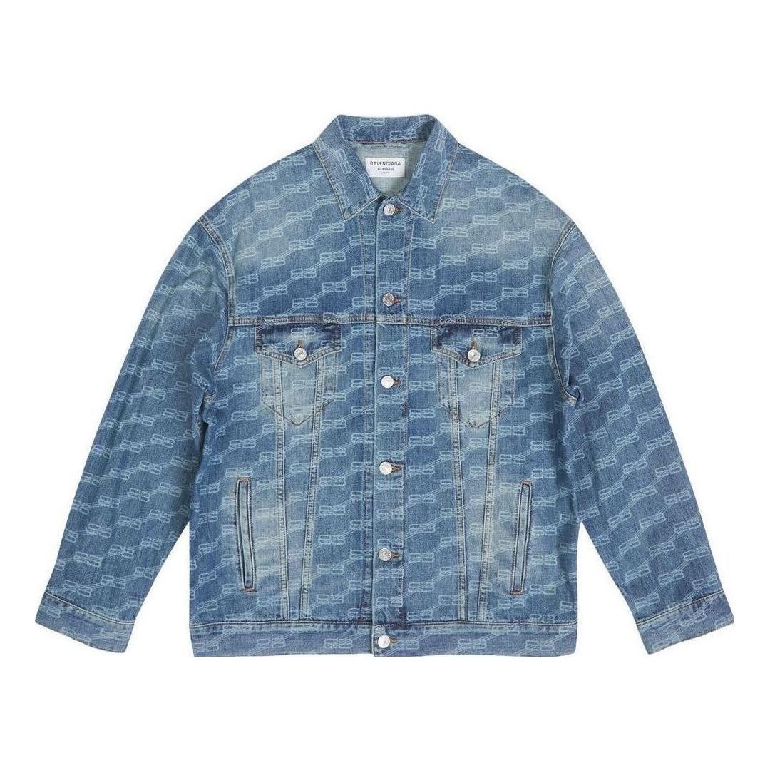 Balenciaga Balenciaga BB Monogram Large Fit Jacket 'Blue' Size US XS / EU 42 / 0 - 1 Thumbnail