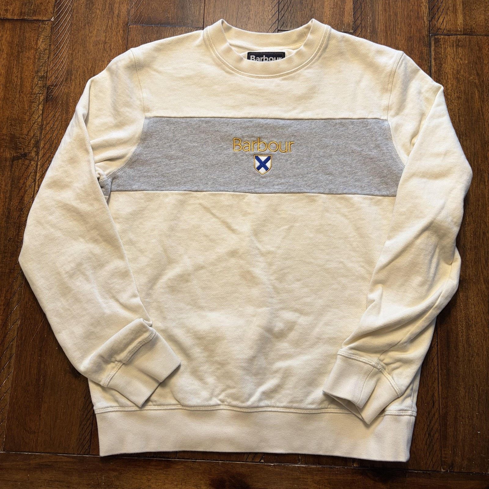 Barbour Barbour Sweatshirt Mens Medium White Grey Crewneck Pullover Size US M / EU 48-50 / 2 - 2 Thumbnail