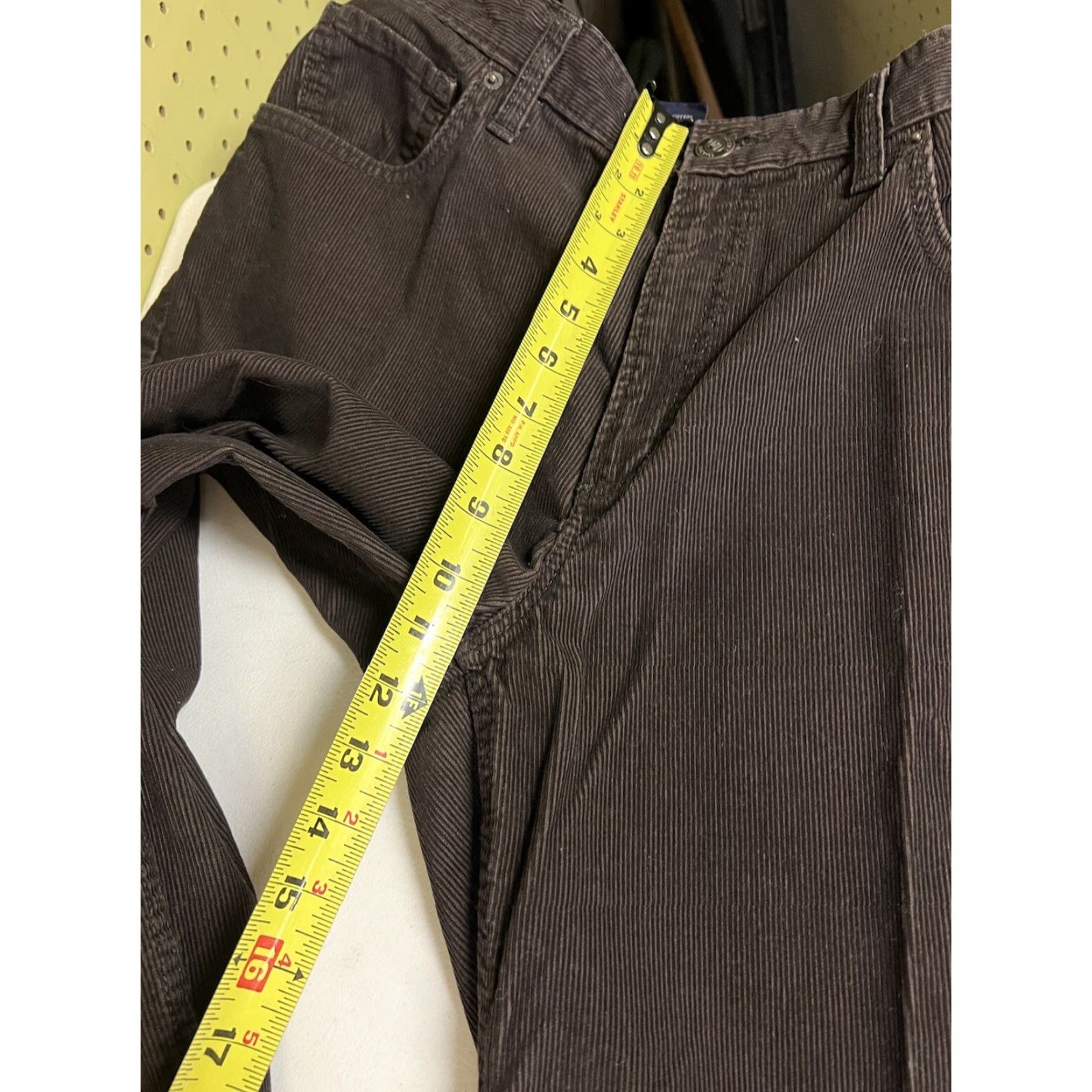Lands' End Lands' End Men Corduroy Pants Brown 34x32 Cotton Flat Front Straight Leg Regular Style Corduroy Pockets Size US 34 / EU 50 - 5 Thumbnail