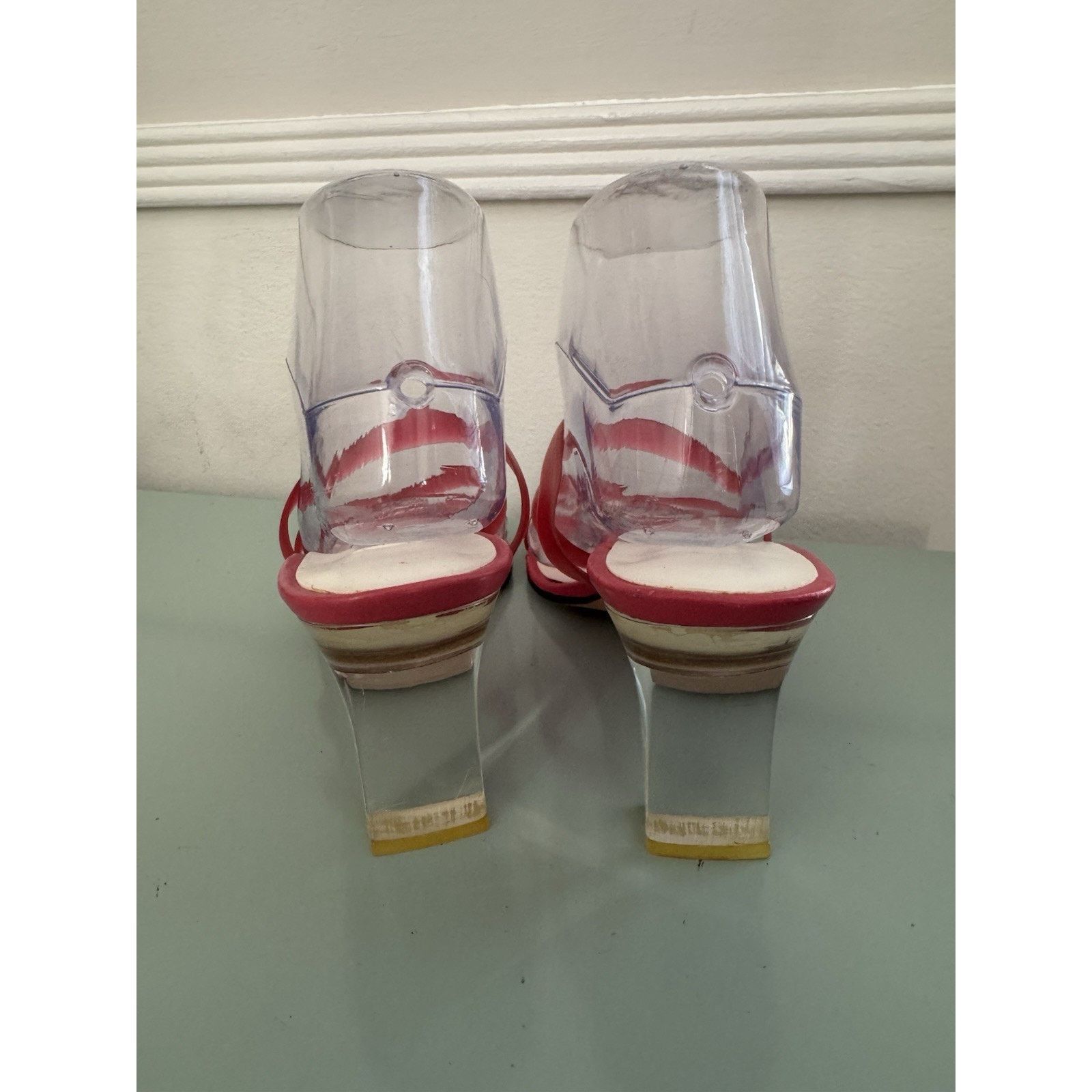 Vintage Vintage Sacha London Hot Pink Jelly Lucite Heel Y2K Sz 7.5 Size US 7.5 / IT 37.5 - 4 Thumbnail