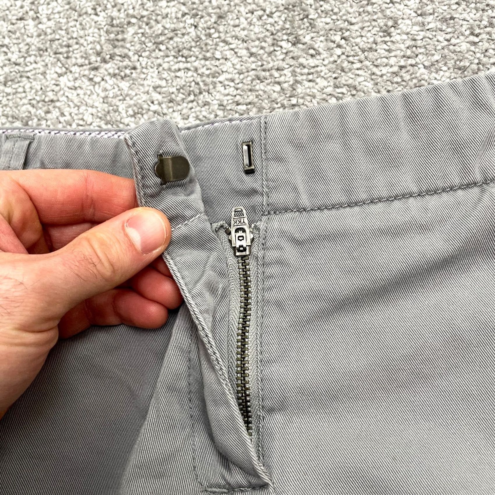 J.Crew J.CREW City Chino Shorts Womens 10 Gray Cotton Twill Casual Outdoor Zip Front Back Pocket Slim Breathable Stretch Size 32" / US 10 / IT 46 - 3 Thumbnail