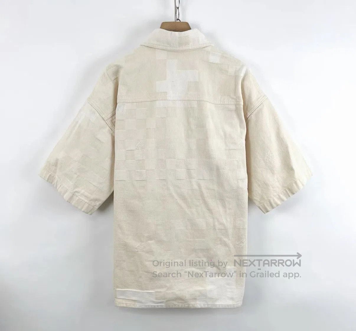 Louis Vuitton White Short-Sleeve Checkerboard Button-Up Shirt. Size US S / EU 44-46 / 1 - 2 Thumbnail