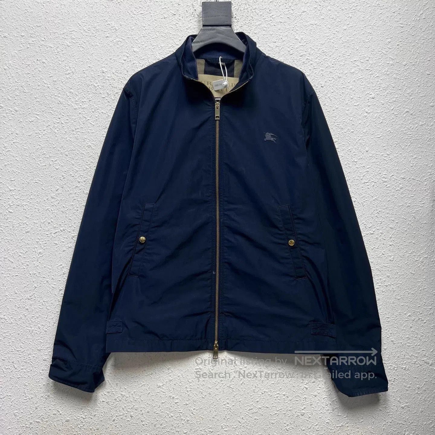 Burberry Blue Lightweight Zip-Up Jacket. Size US L / EU 52-54 / 3 - 1 Thumbnail