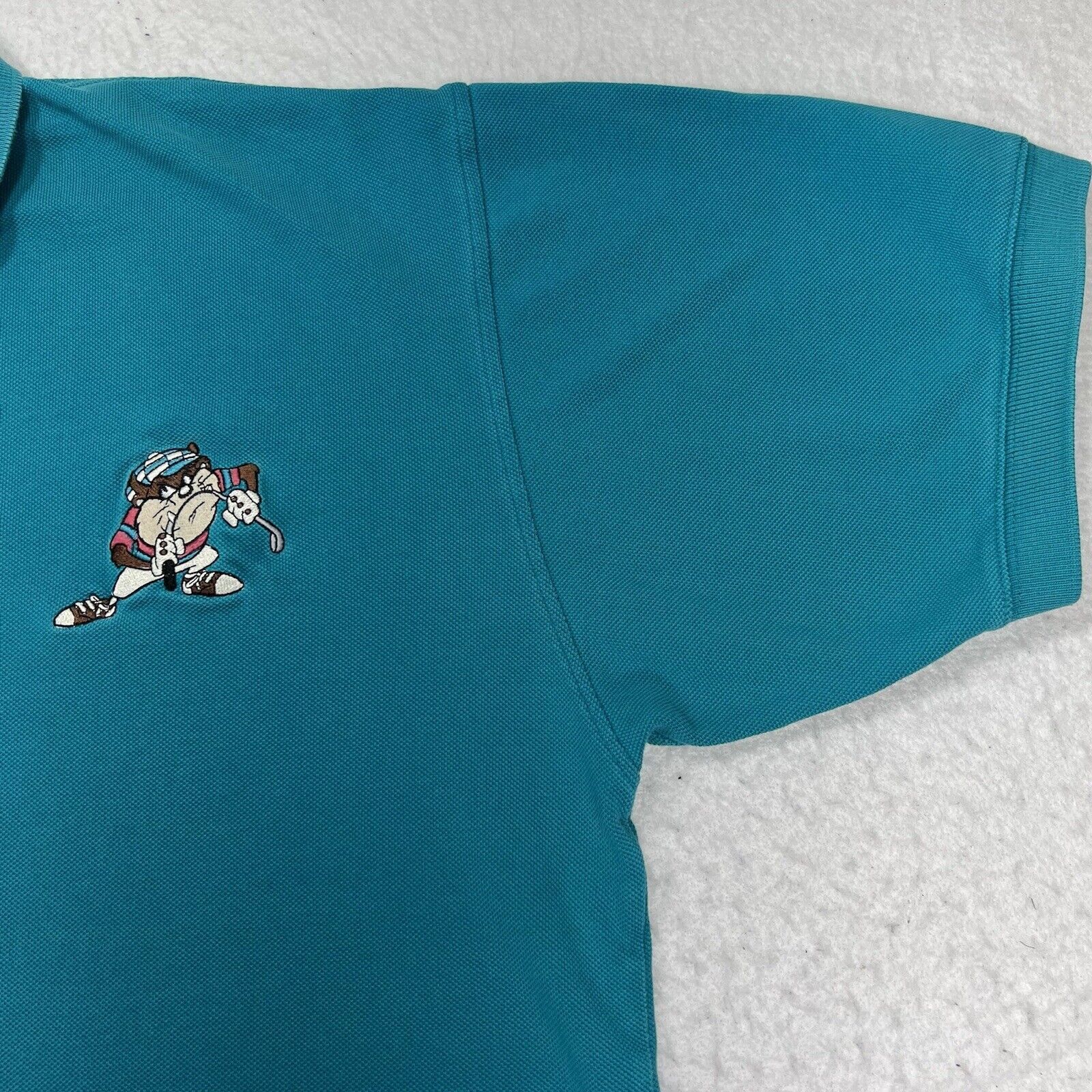Vintage Vintage ACME Tasmanian Devil Golf Teal Blue Polo Shirt Size US XXL / EU 58 / 5 - 4 Thumbnail