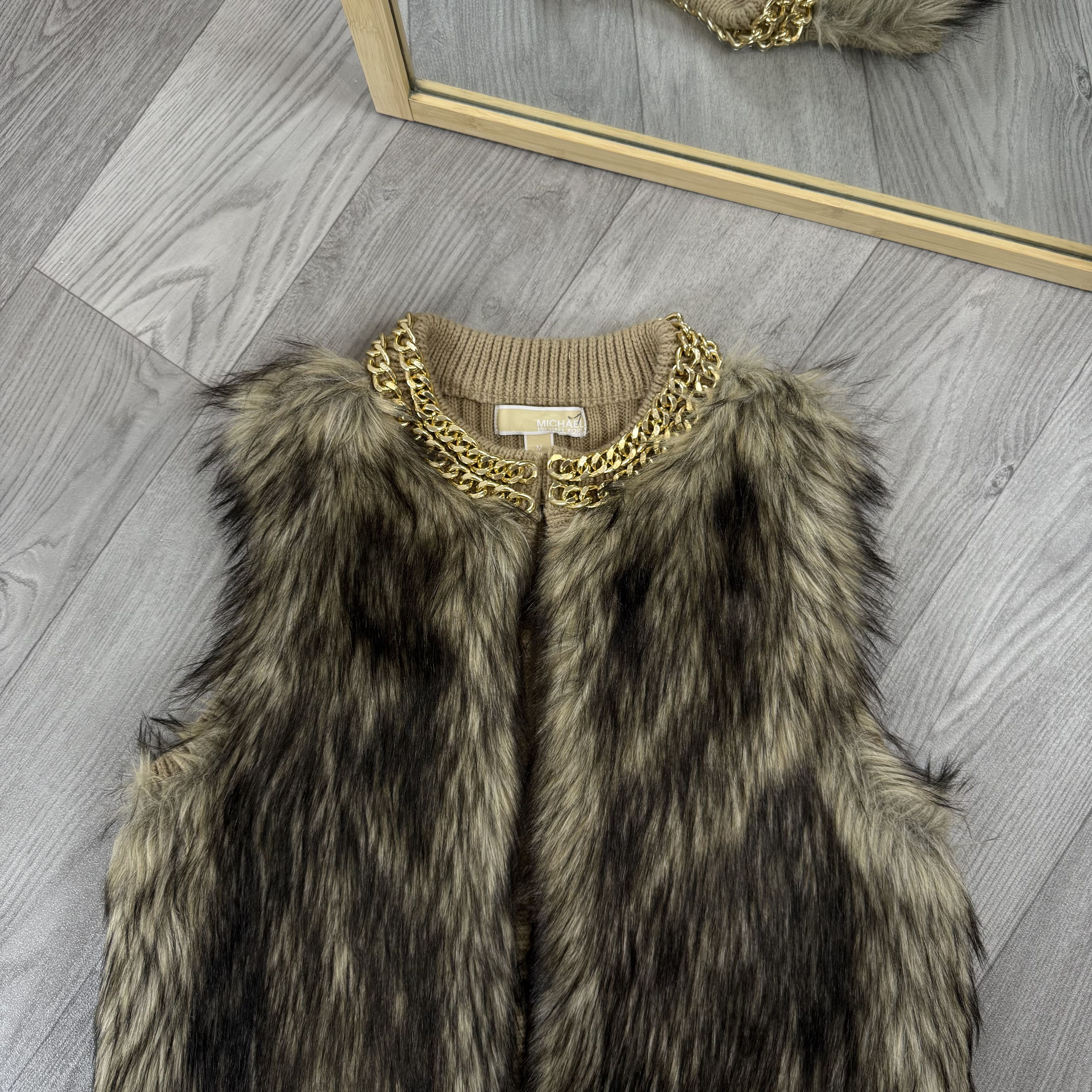 Michael Kors Michael Kors Coyote Faux Fur Vest Jacket Size M / US 6-8 / IT 42-44 - 8 Thumbnail