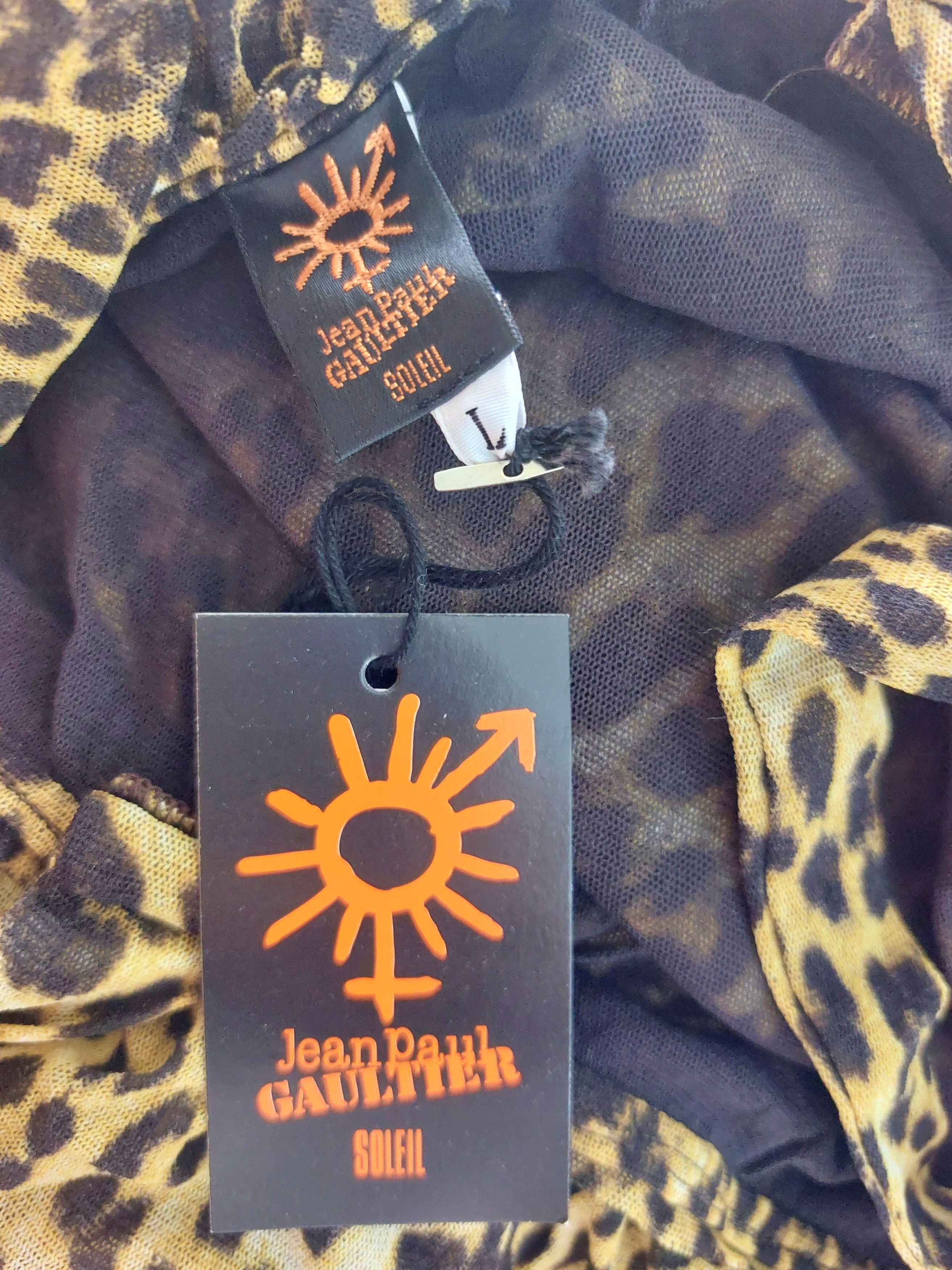 Jean Paul Gaultier Jean Paul Gaultier Mesh Tarzan Jane Leopard Tiger Dress Size L / US 10 / IT 46 - 24 Thumbnail