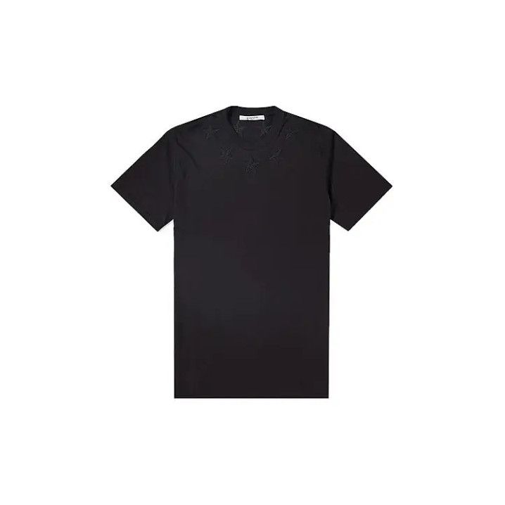 Givenchy GIVENCHY Men's Cotton Star Embroidery Short-Sleeve T-Shirt Size US XS / EU 42 / 0 - 1 Thumbnail