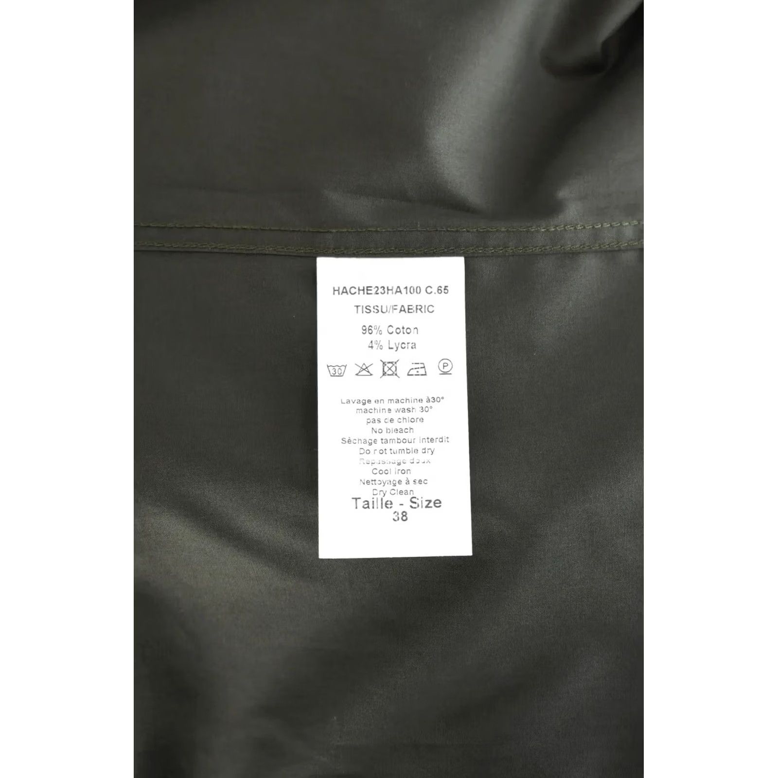 Vintage ZAPA Hache23 Shirt Men's UK 38 Long Sleeve Spread Collar Pockets Hidden Buttons Khaki Brand: Zapa Size US M / EU 48-50 / 2 - 5 Thumbnail
