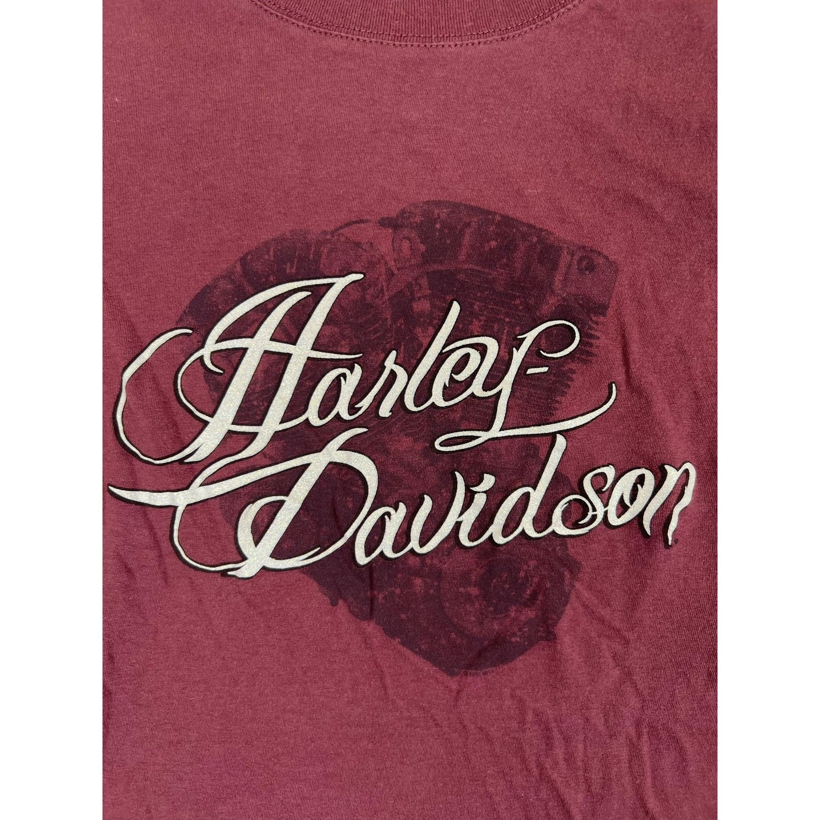 Harley Davidson Harley-Davidson Shirt Womens Large Burgundy Anaheim Californ Size L / US 10 / IT 46 - 2 Thumbnail