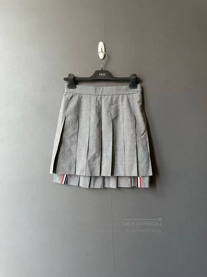 Thom Browne Thom Browne Medium Gray Pleated Skirt Size 25" / US 0 / IT 36 - 1 Thumbnail