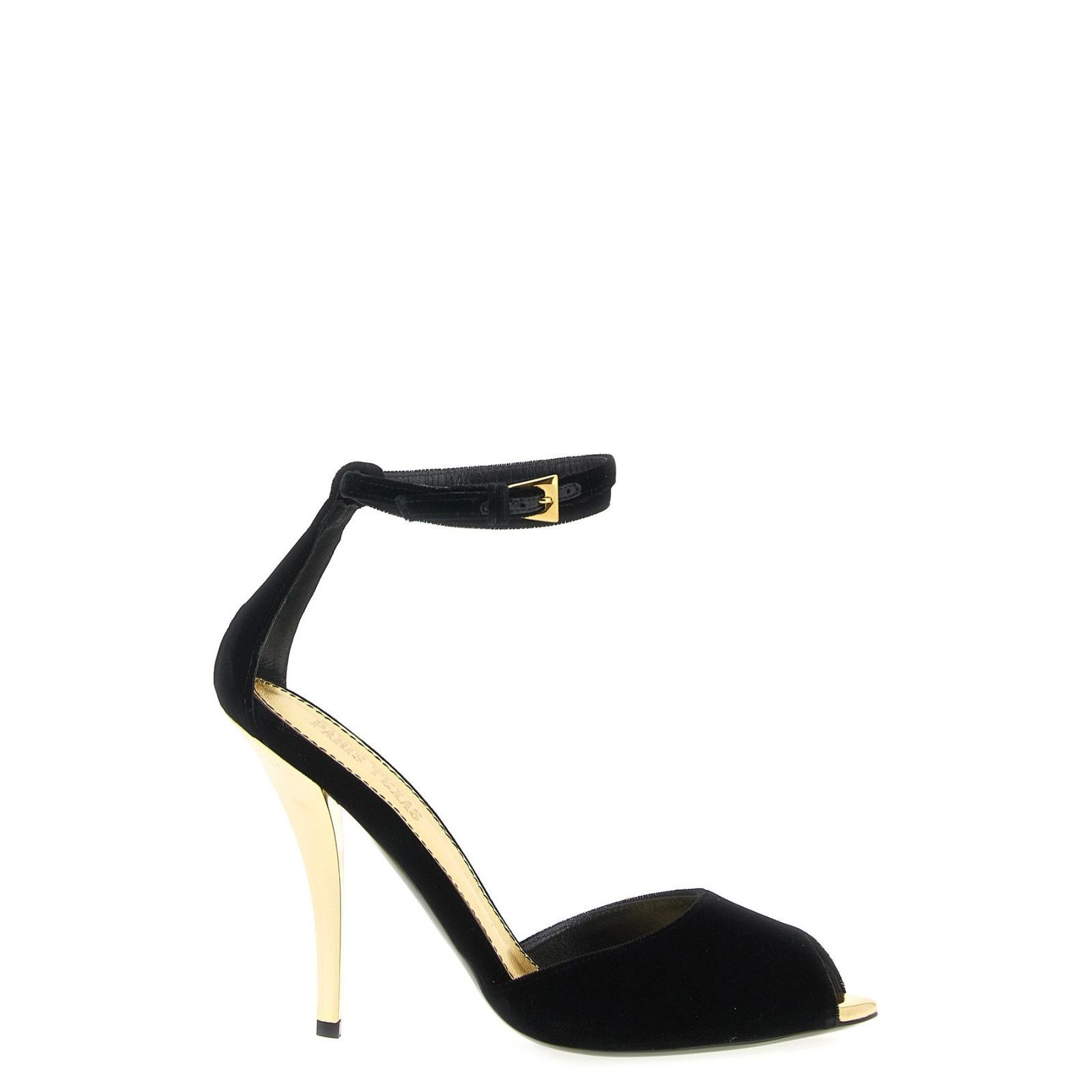 PARIS TEXAS Jessica Black 105mm Sandals New & Authentic (Wom