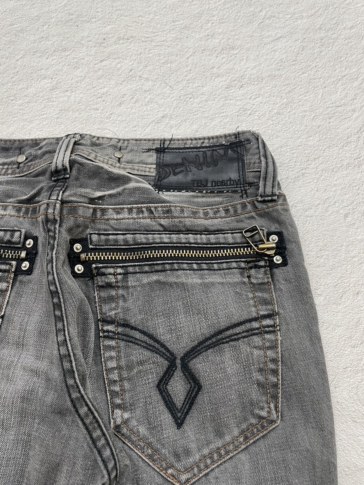 Japanese Brand 2000s TBJ Semantic Denim Y2K Stonewash Size US 27 - 2 Thumbnail