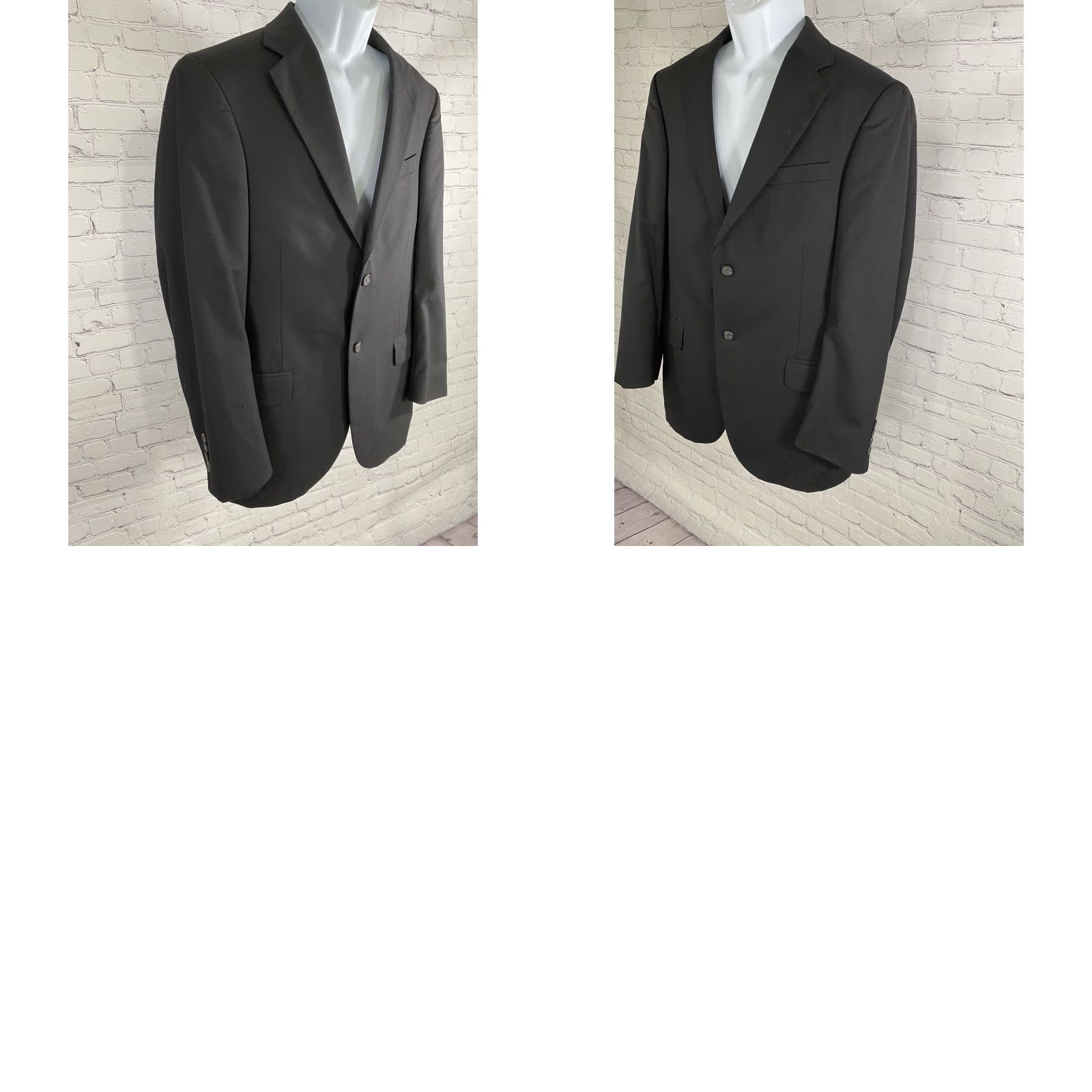 Lands' End VINTAGE Lands' End Blazer Black Wool 2 Button Single-Breasted Notch Lapel Mens 40R Size 40R - 9 Thumbnail