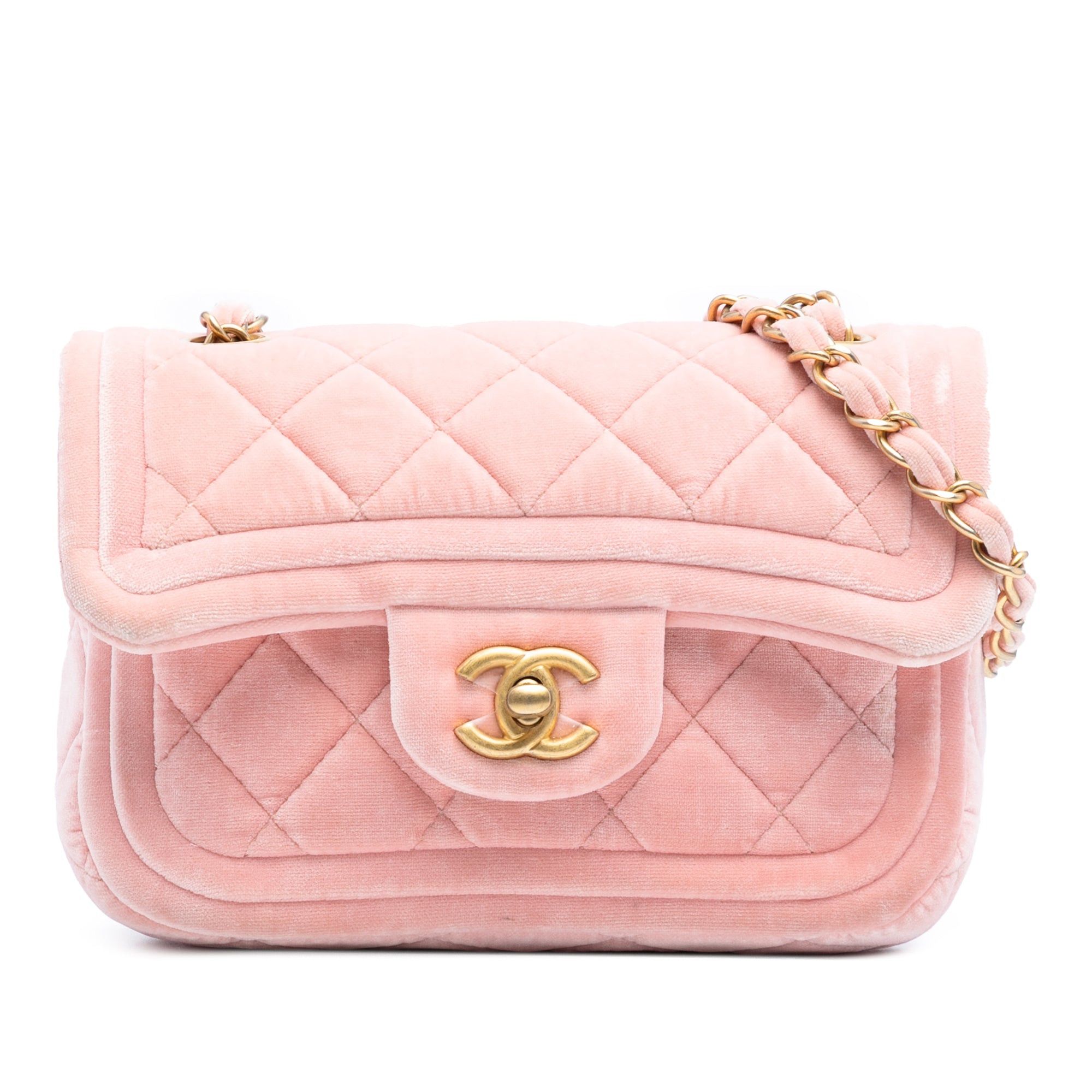 Chanel Mini Quilted Velvet Double Frame Flap Size ONE SIZE - 1 Thumbnail