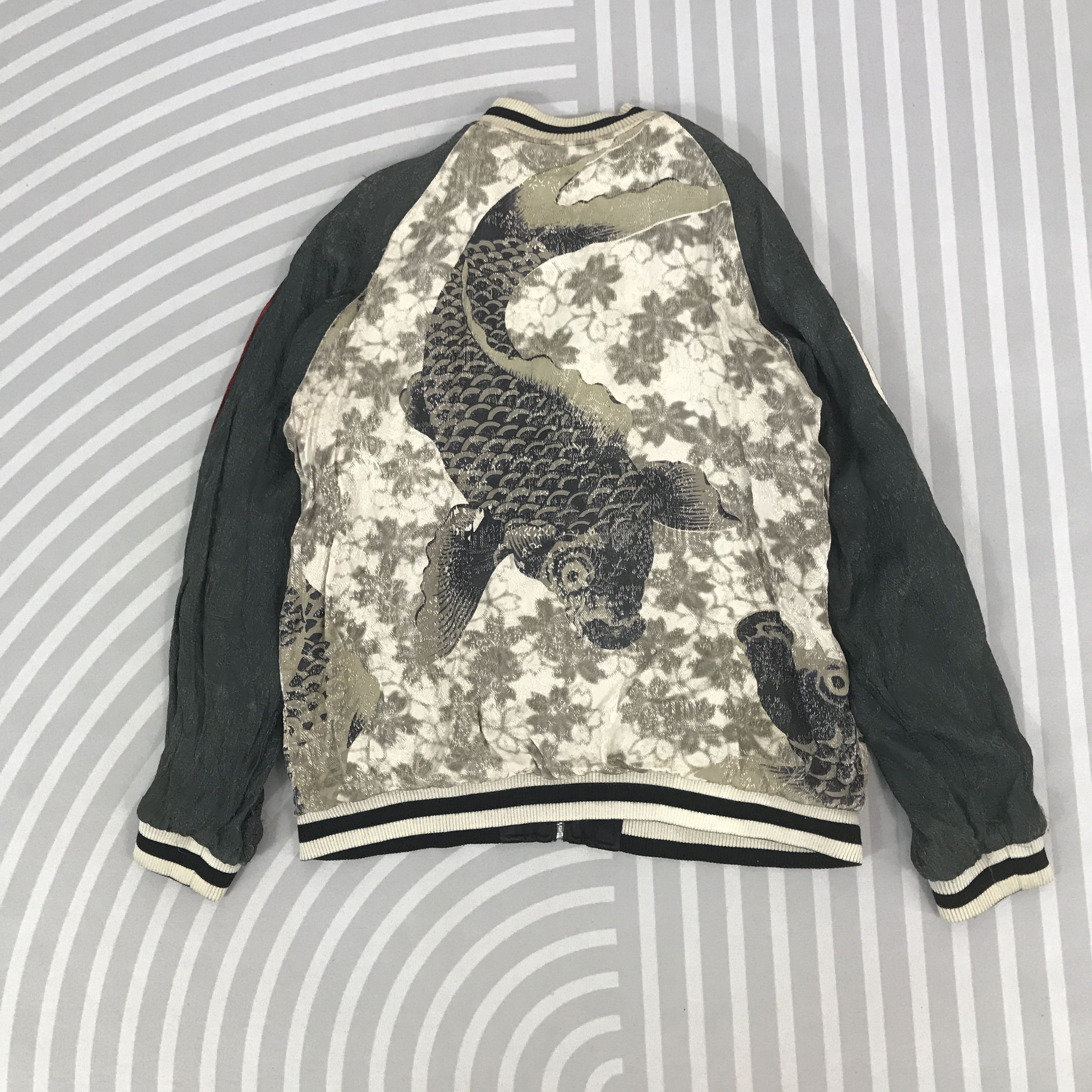 Designer × Japanese Brand Vintage Japanese brand Sukajan fish embroidery Jacket Size US L / EU 52-54 / 3 - 3 Thumbnail