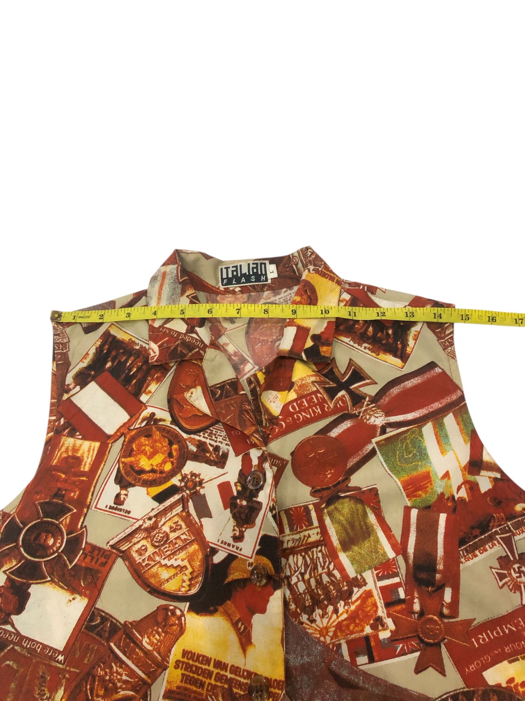 Vintage Rare Vivienne Westwood Inspired Abstract Military Tie Vest Size S / US 4 / IT 40 - 15 Thumbnail